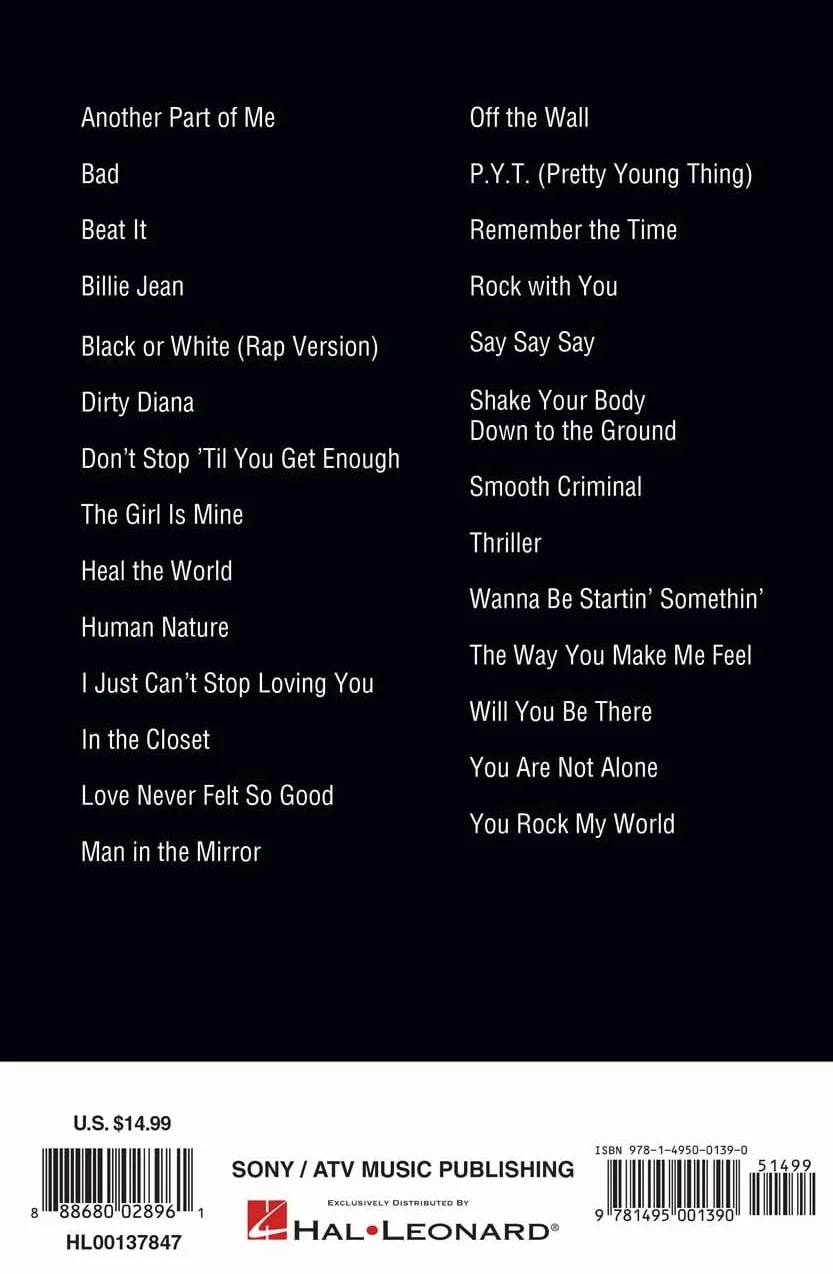 Michael Jackson Guitar Chord Songbook Recueil 27 Chansons