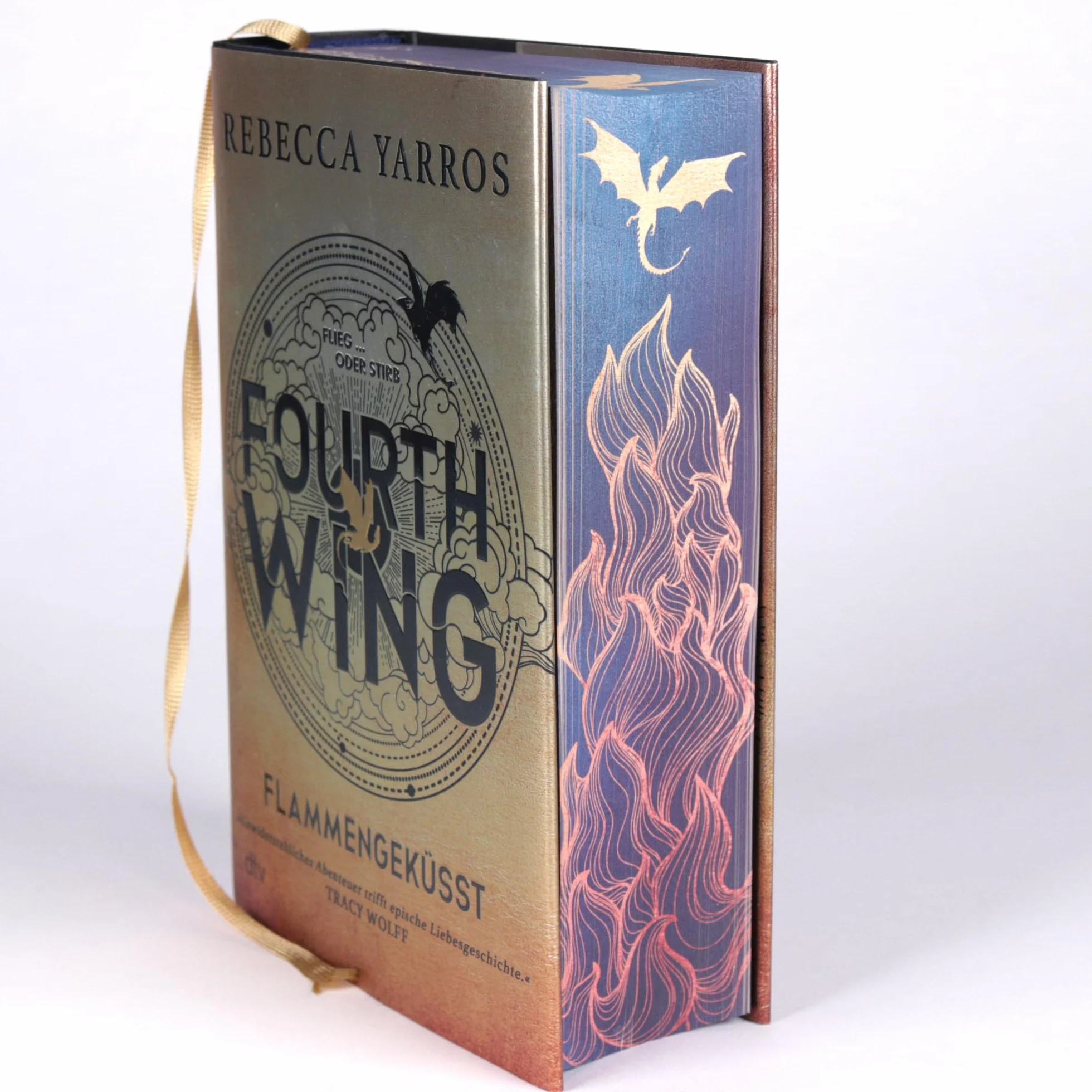 Fourt Wing – Flammengeküsst: Deluxe-Ausgabe mit atemberaubendem Farbschnitt. Roman | »Unwiderstehliches Abenteuer trifft epische Liebesgeschichte!« ... | Das internationale Bestsellerphänomen