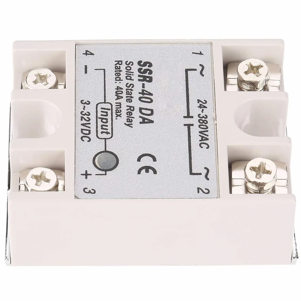 Przekaźnik półprzewodnikowy wejście DC-AC 40A moduł przekaźnika SSR 3 V-32 V DC do 24 V-380 V AC normalnie otwarty typ