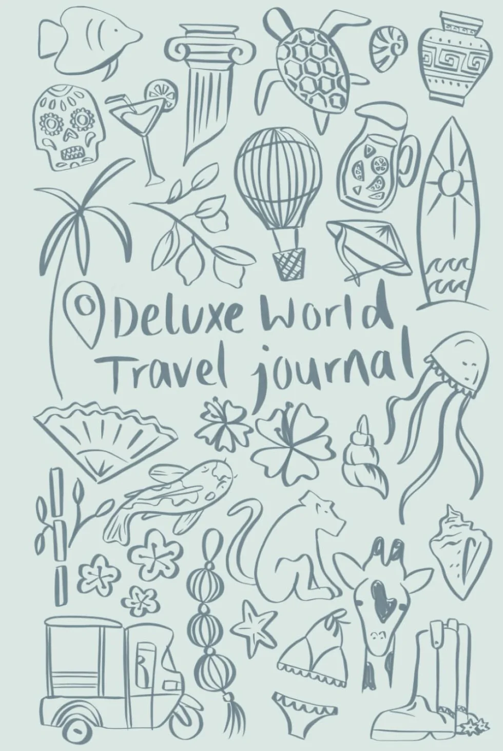 Deluxe World Travel Journal: Small Blue Cover