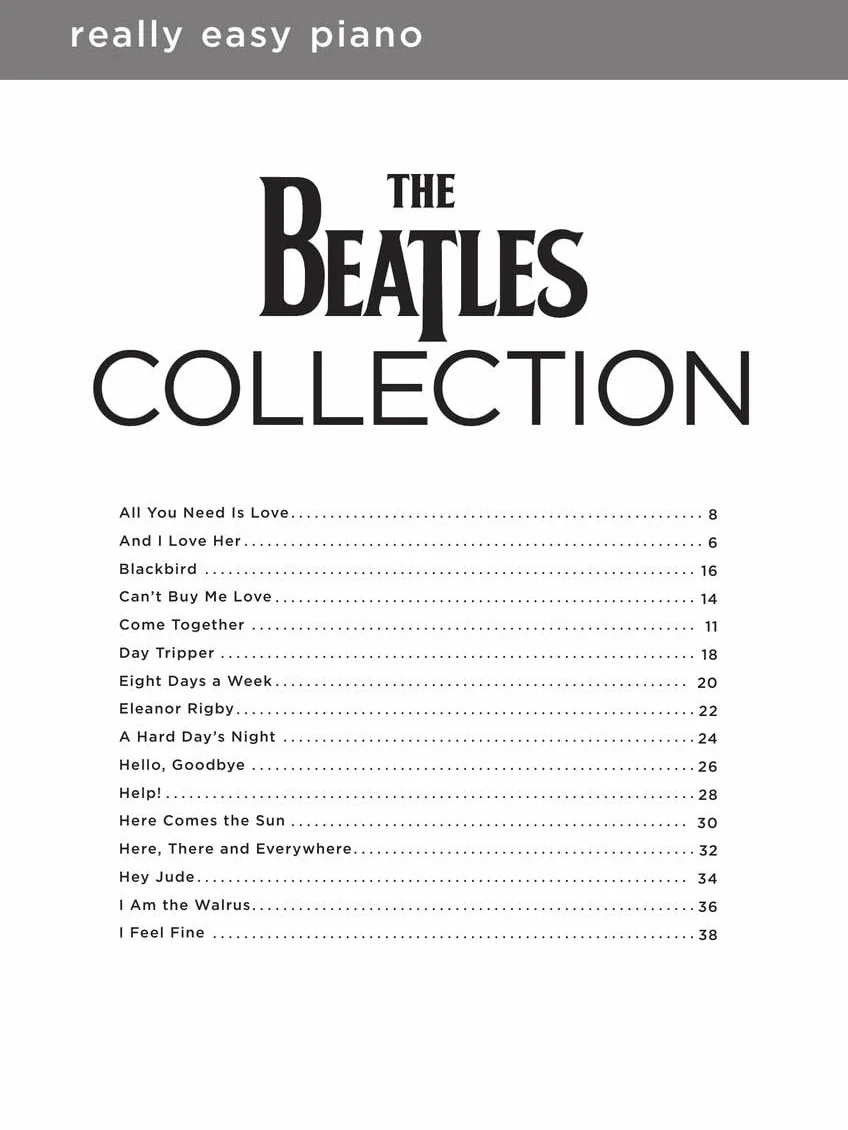 The Beatles Collection - 40 titres - Really Easy Piano