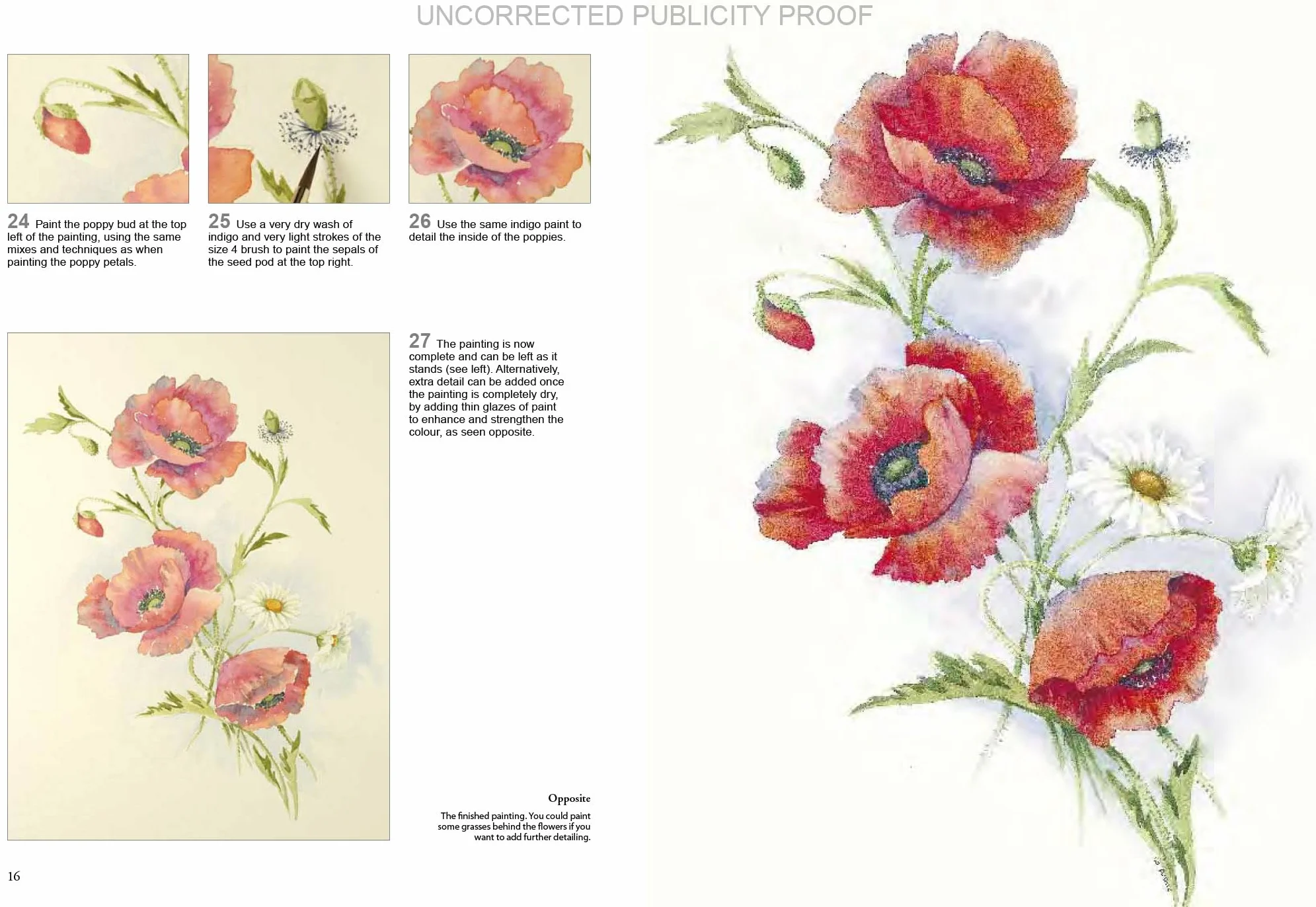 Watercolour Flowers Paint Set