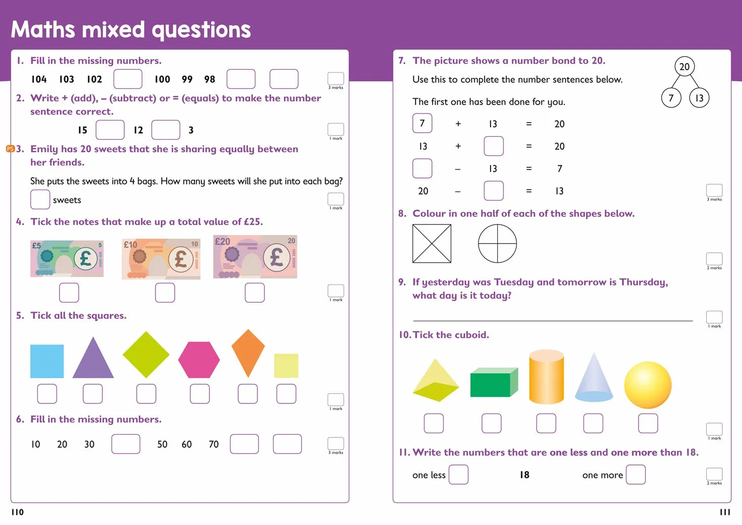 Year 1 Maths and English KS1 Targeted Study & Practice Book: Ideal for use at home