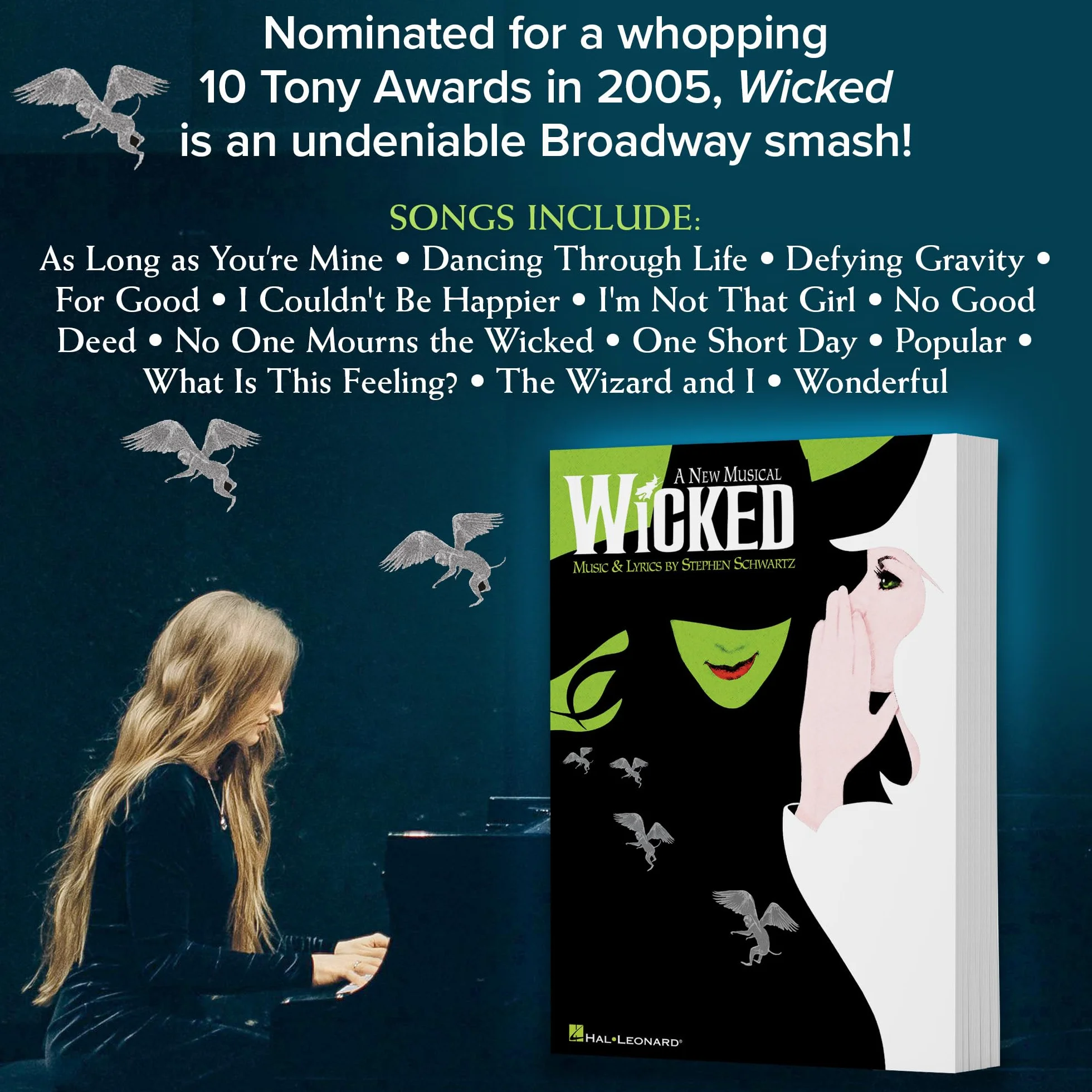 Wicked musical piano vocal selections sheet music