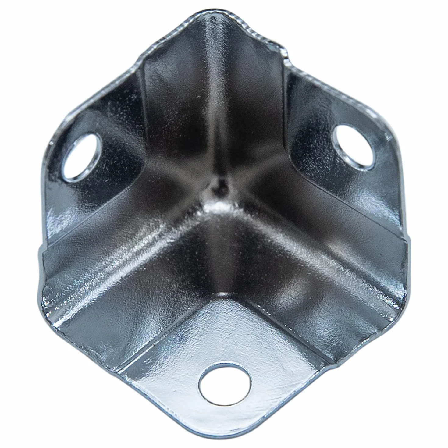Metalowe zabezpieczenie narożników do walizki 8 sztuk 18x18x18 mm ocynkowane srebrne