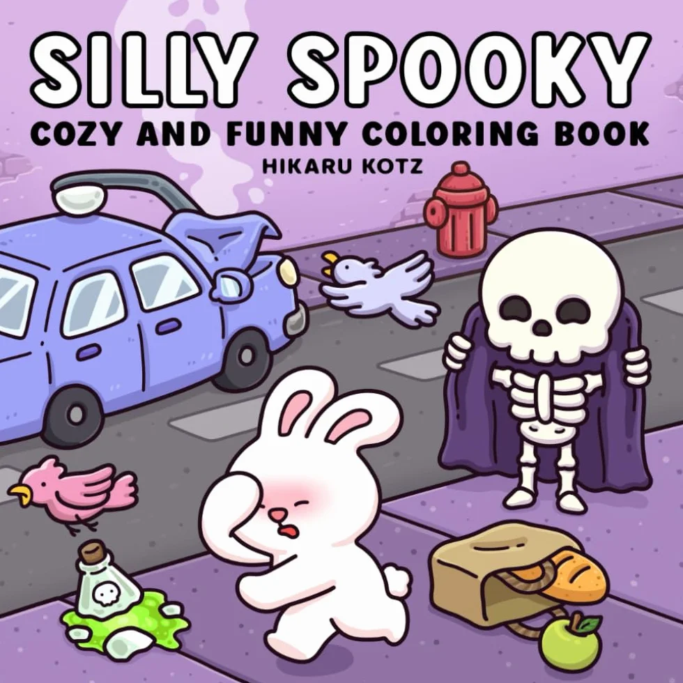 Silly Spooky: Cozy and Funny Coloring Book for Adults and Teens