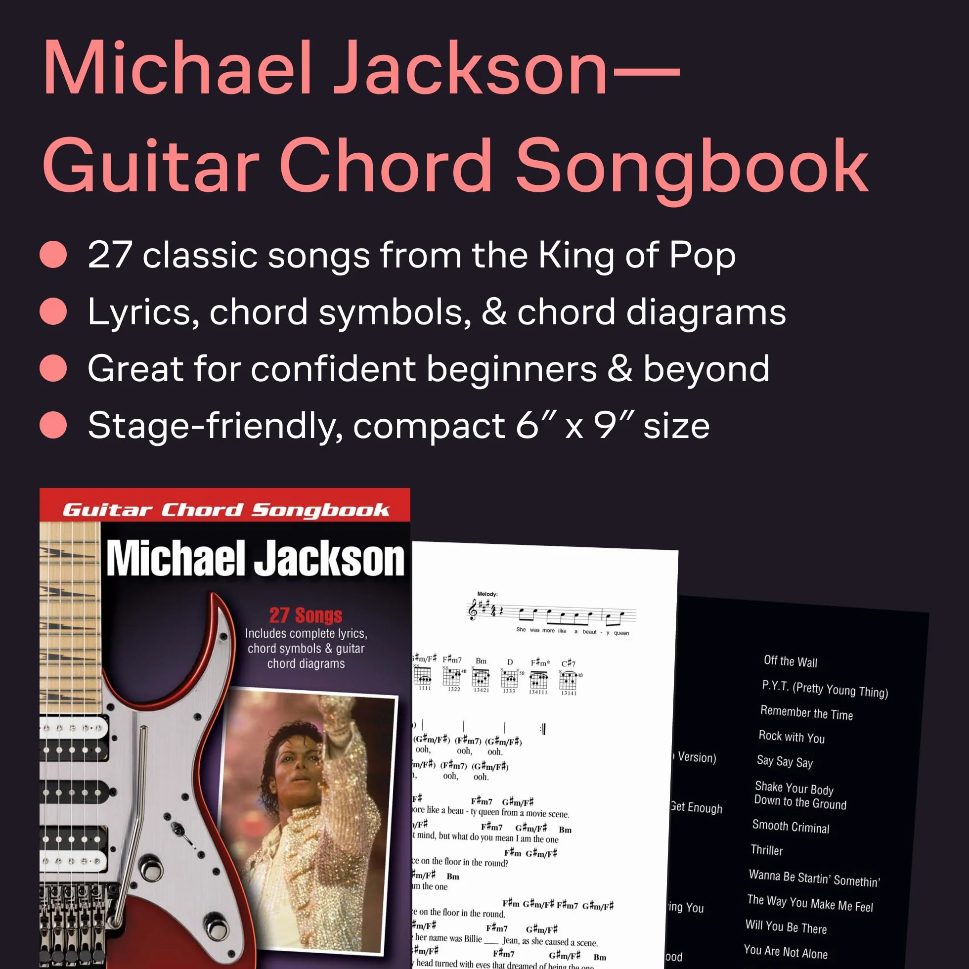 Michael Jackson Guitar Chord Songbook Recueil 27 Chansons