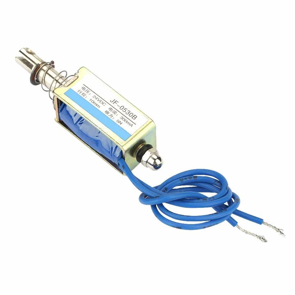Elektromagnes ciągnący 5N 10 mm 6/12/24 V DC 300 mA sterowanie automatyzacją