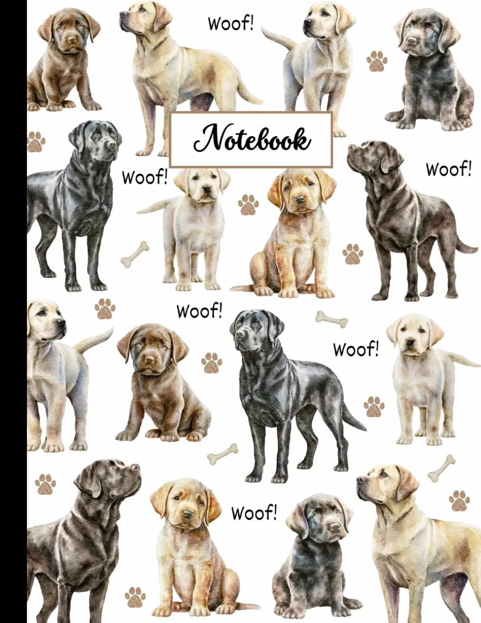 Labrador Notebook: Black, Yellow, Chocolate Labs | Cute Labrador Retriever Journal 8.5 x 11 Wide Ruled