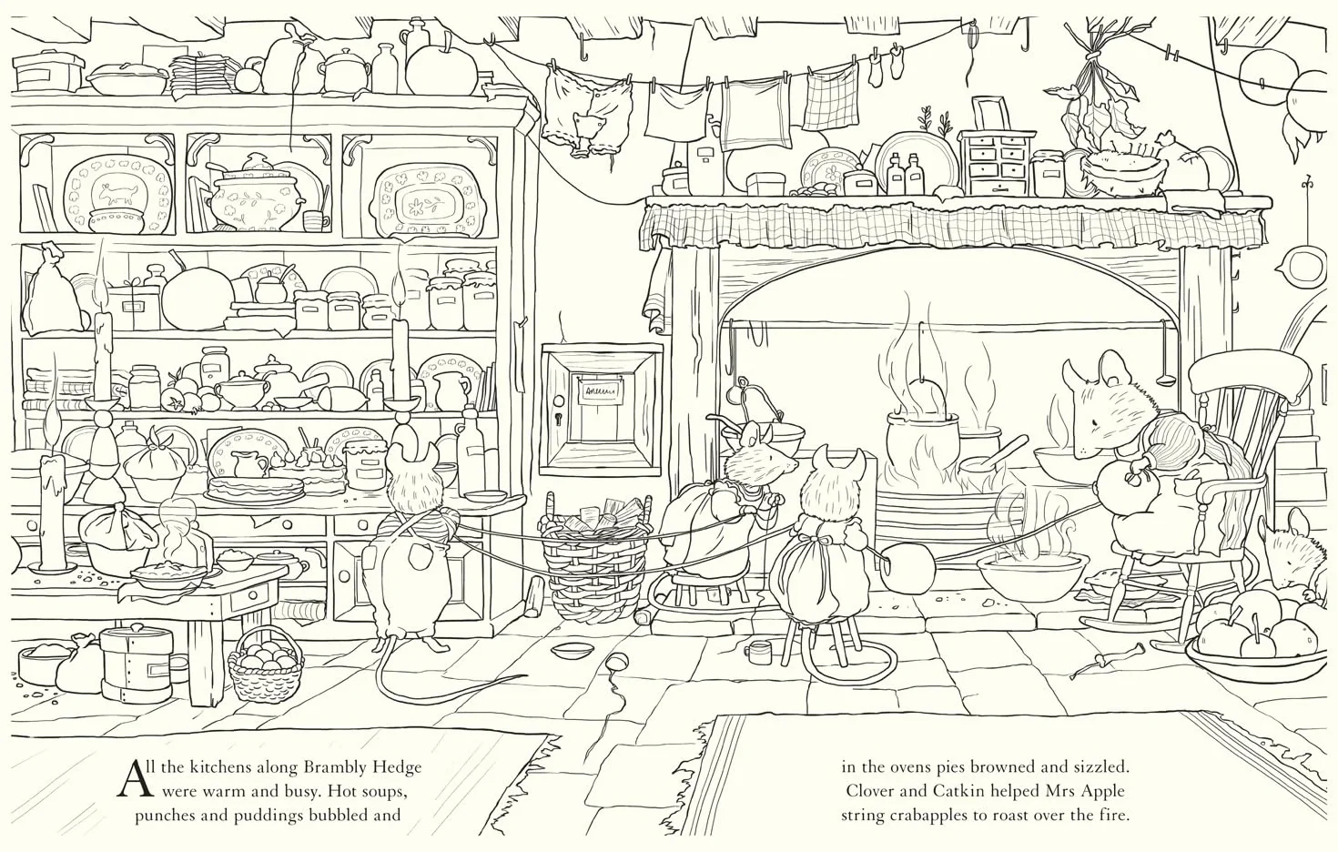 Brambly Hedge Festive Colouring Book: Magically Festive Colouring Book for Children and Adults