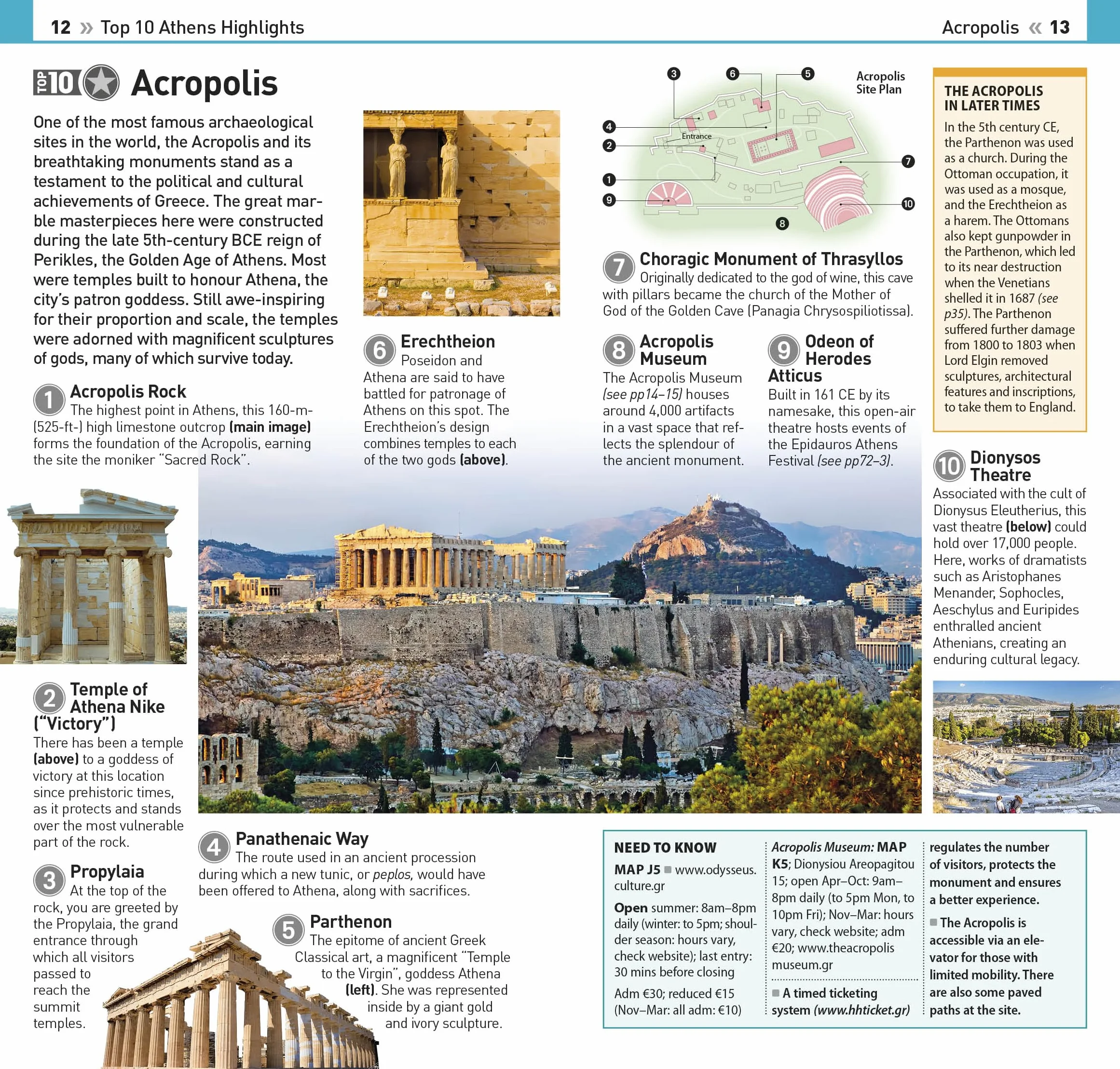 DK Top 10 Athens: Top 10 Lists with All-Weather Folded Map