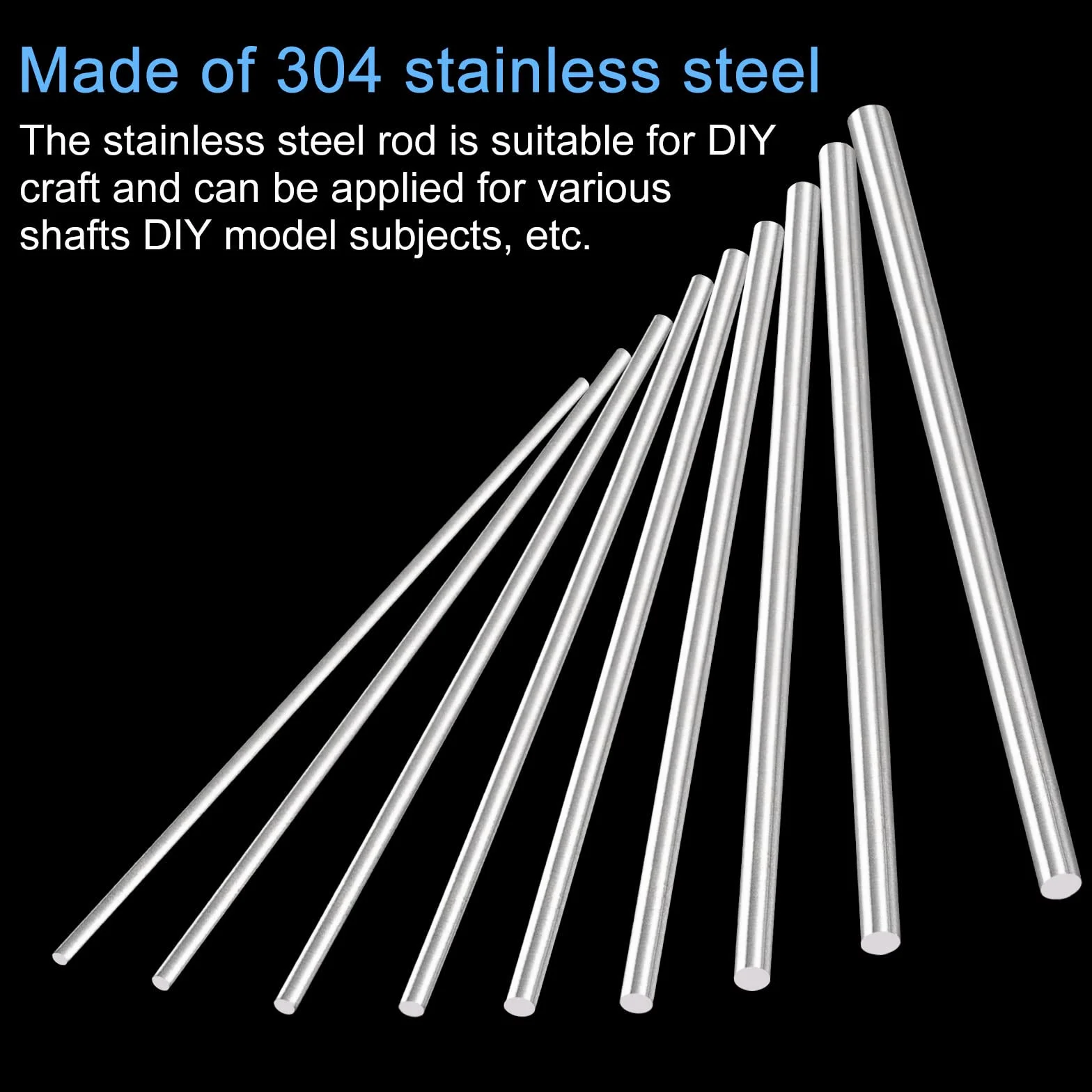 Pręty ze stali nierdzewnej 304 3 mm x 120 mm okrągłe wałki 10 szt
