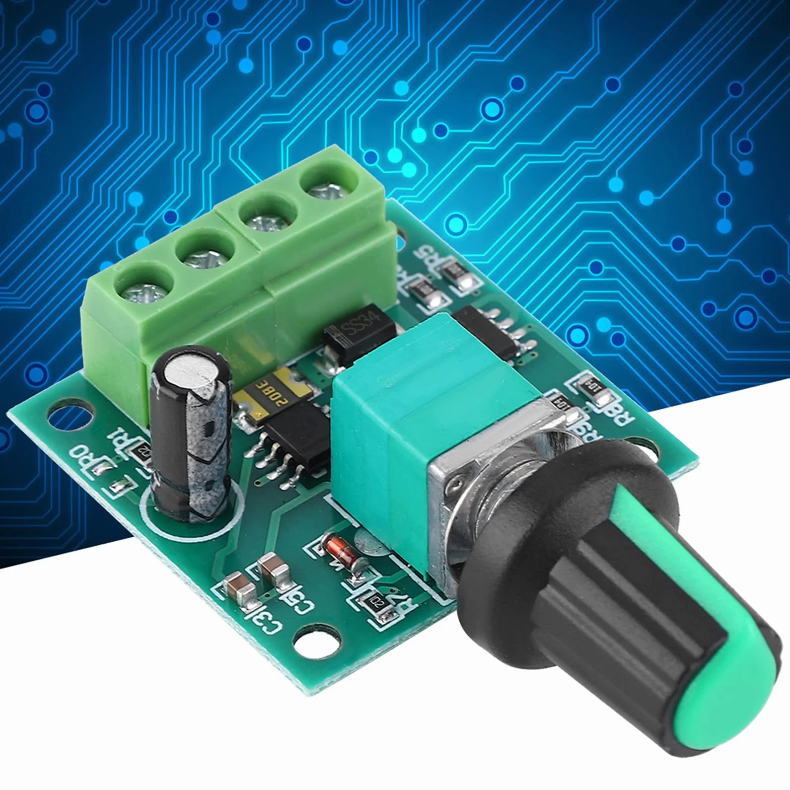 Niskonapięciowy Regulator Prędkości Silnika PWM DC 1.8-12V 2A