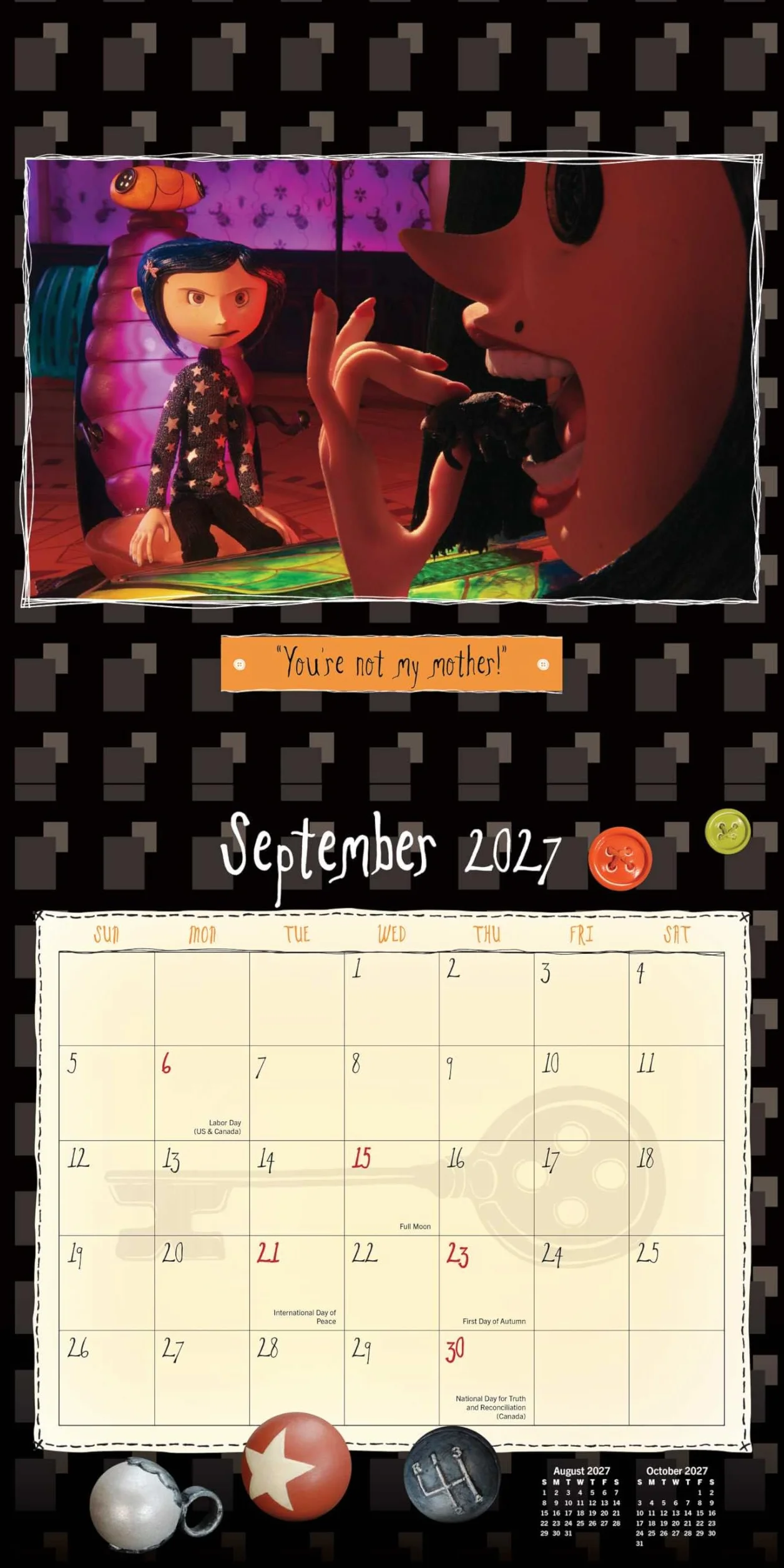 Coraline 2027 Wall Calendar (Includes Full-Color Poster)