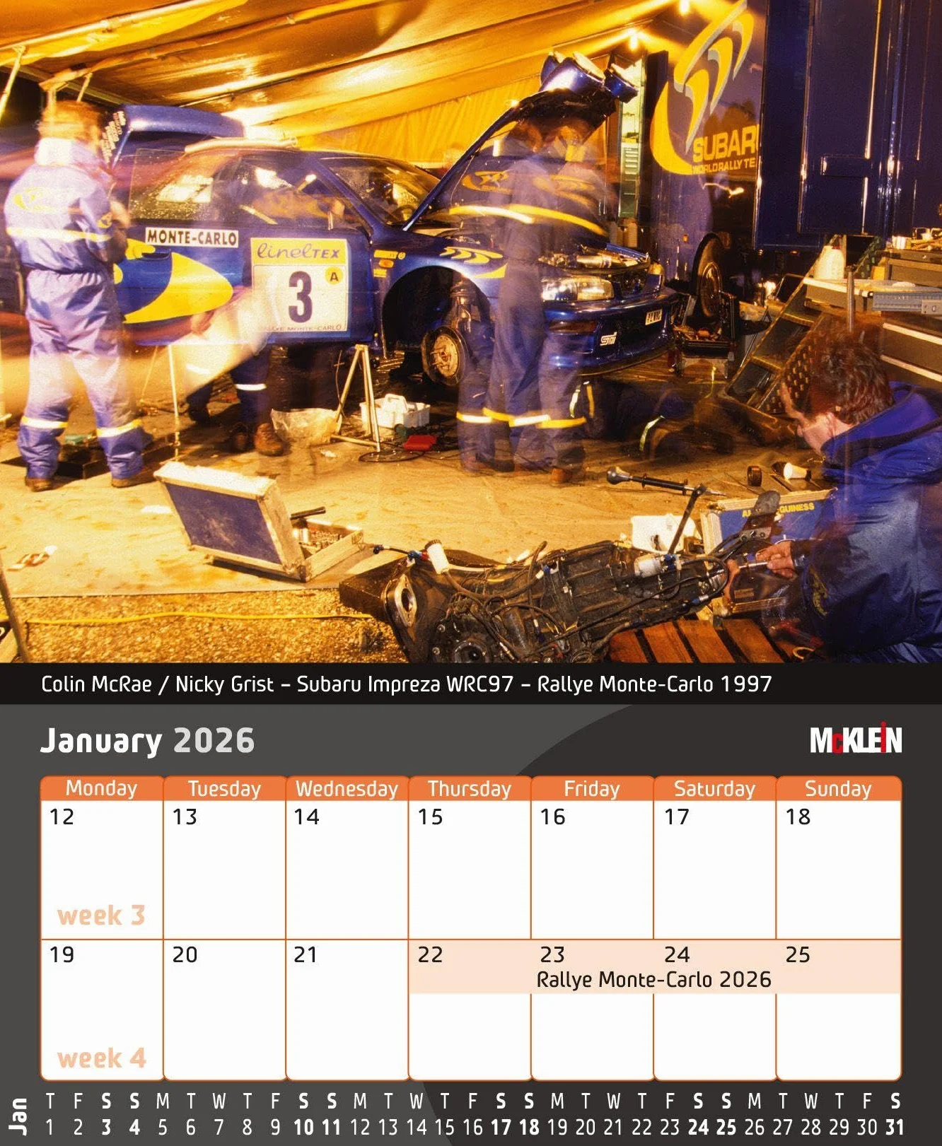 2026 Desktop Rally Calendar