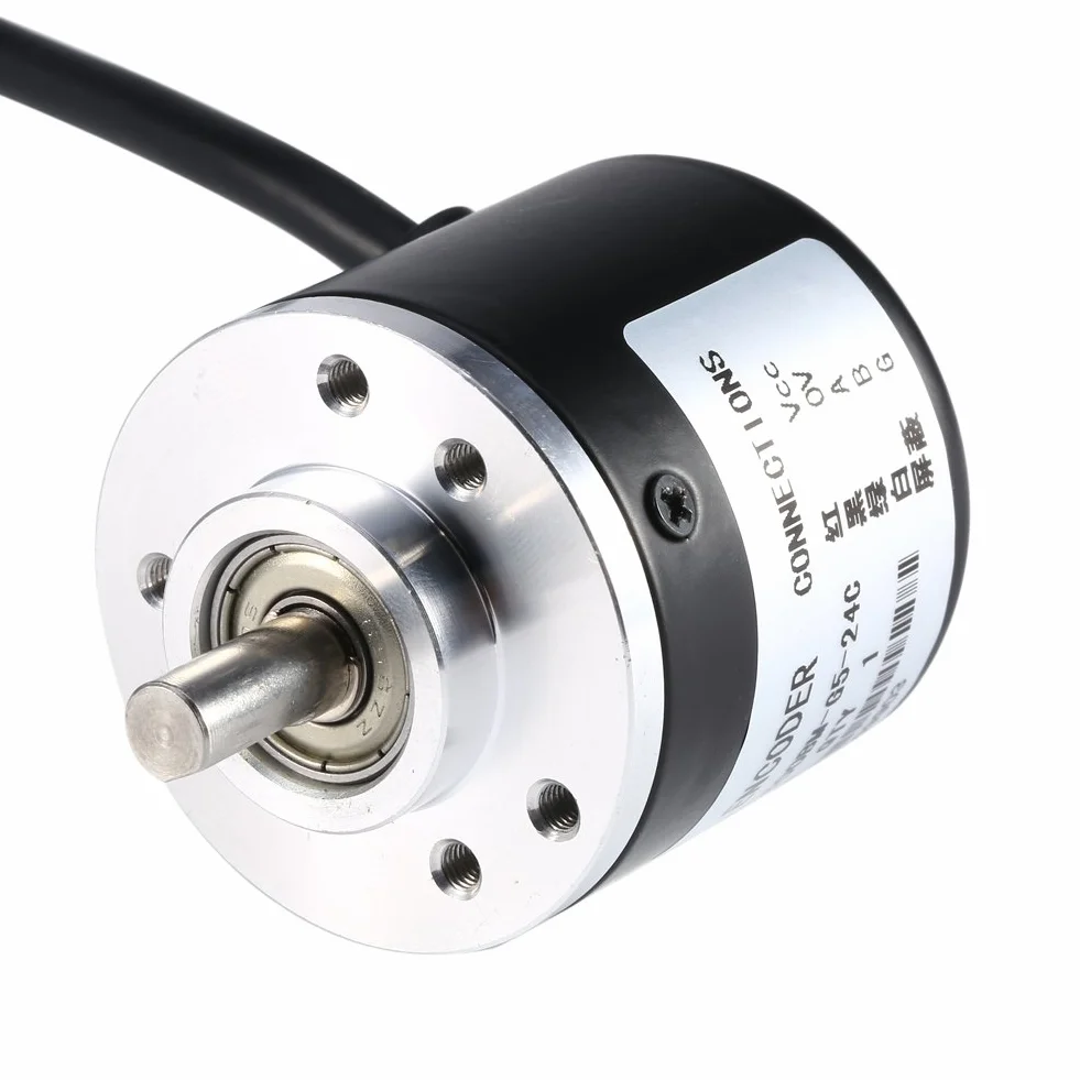 Przyrostowy Enkoder Obrotowy Optyczny Enkoder Przyrostowy 600P R Fotoelektryczny Enkoder Przyrostowy Obrotu 5V-24V Ab 2-fazy Wał 6Mm