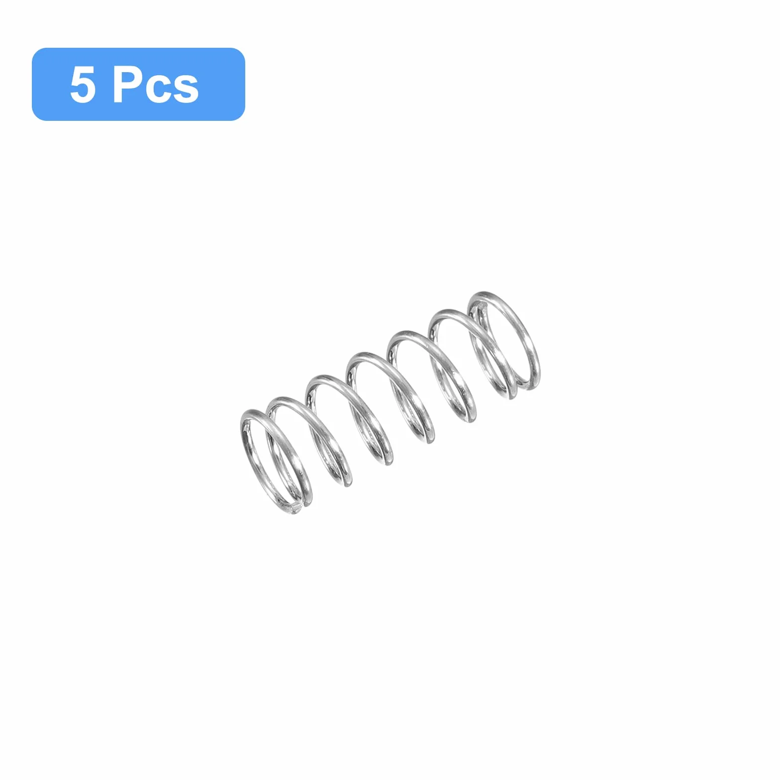 Kompresja Wiosna 304 Stal Nierdzewna 6mm OD 0.6mm Drutu 15mm 5szt Srebrny Ton