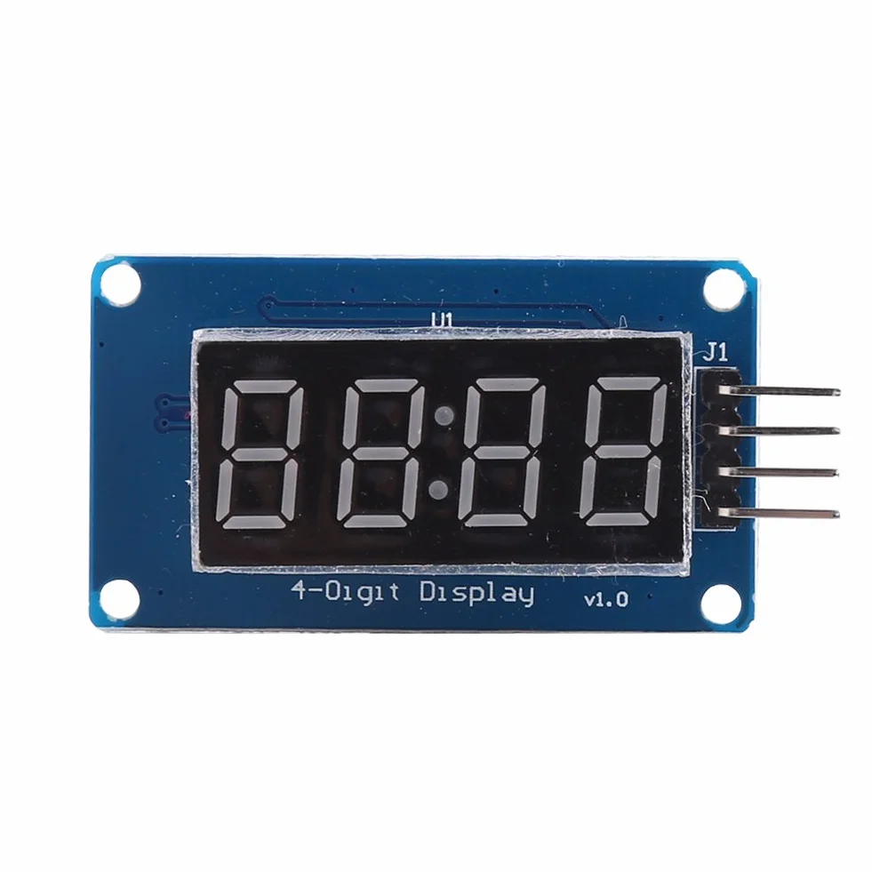 4 szt. 0,36 cala 3,3 ~ 5,5 V LED 4 Digit 7-segmentowy wyświetlacz, regulowana jasność, moduł z wyświetlaczem zegara do czerwonego światła