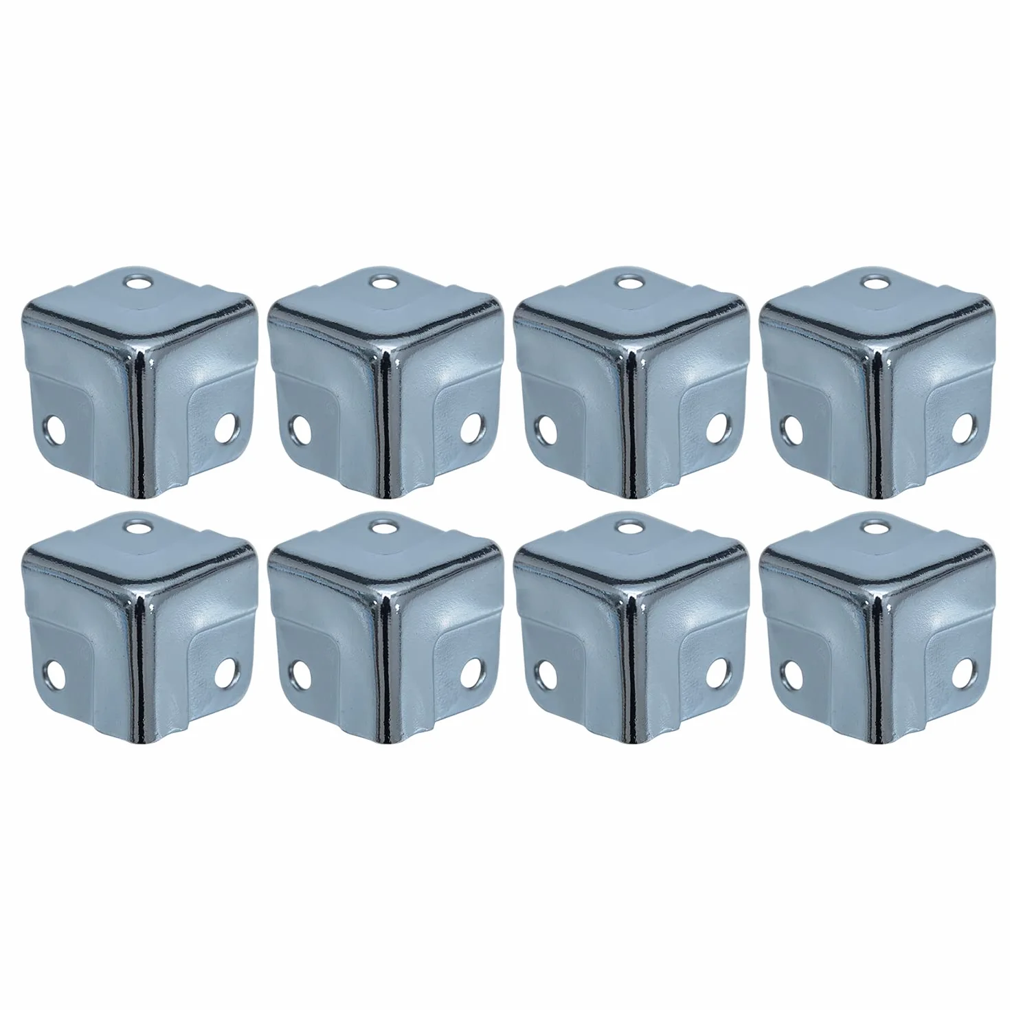 Metalowe zabezpieczenie narożników do walizki 8 sztuk 18x18x18 mm ocynkowane srebrne