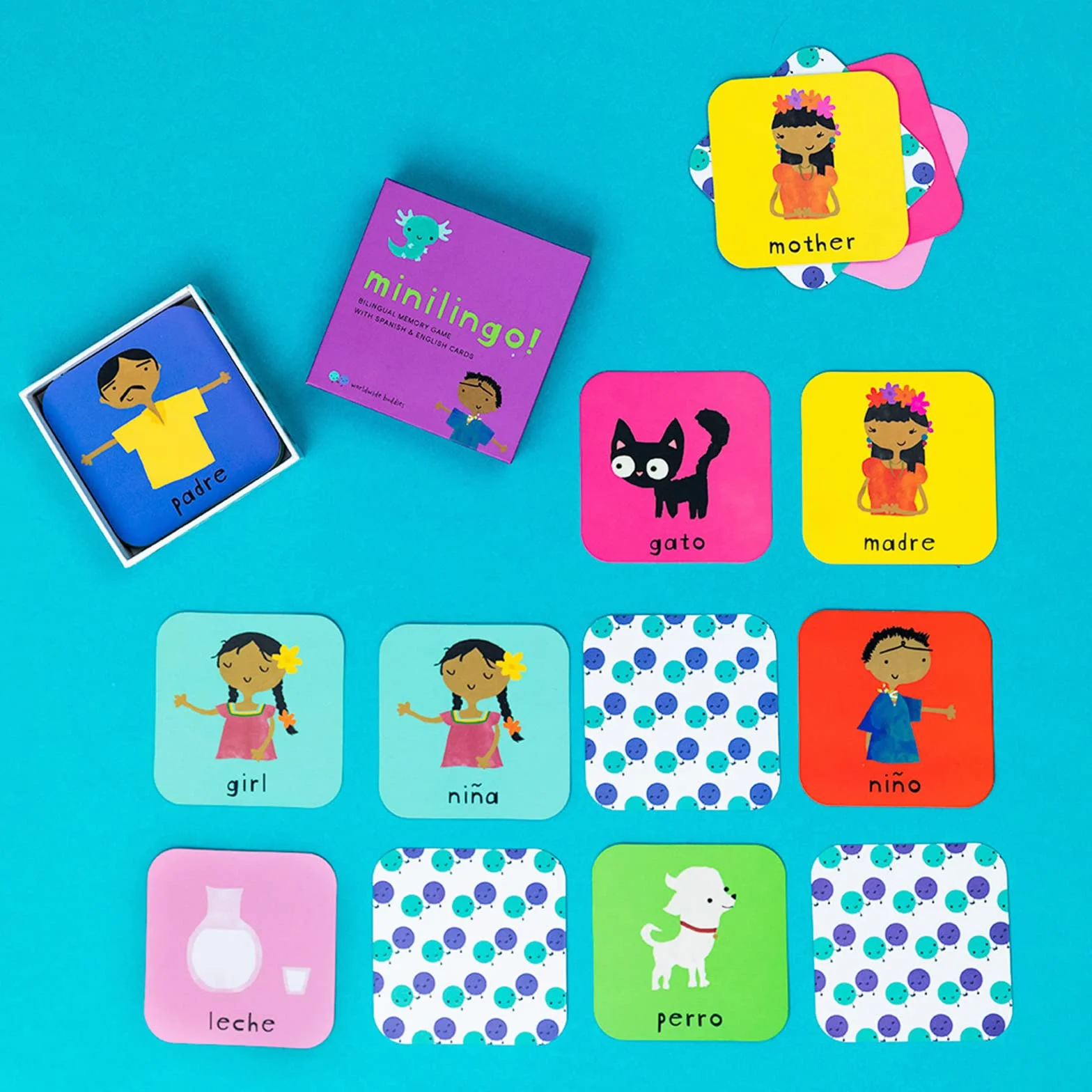 Minilingo Flashcards: Bilingual Memory Game With Spanish & English Cards