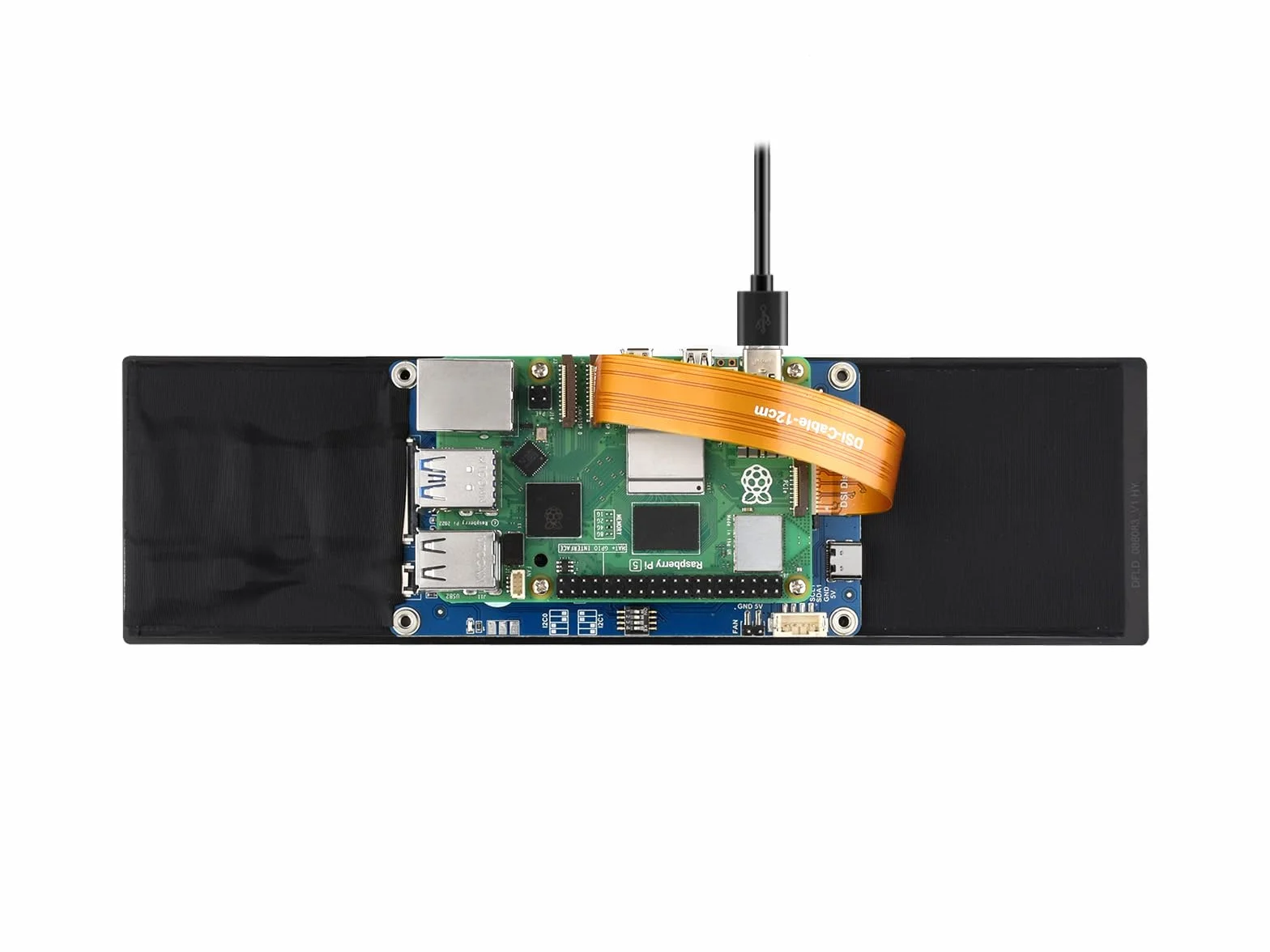 Waveshare 8.8 inch DSI Display Capacitive Touch Screen, Compatible with Raspberry Pi 5/4B/3B/CM3/3+/4/5, 480 × 1920 IPS Panel, 178° Wide Viewing Angle, DSI Display Interface