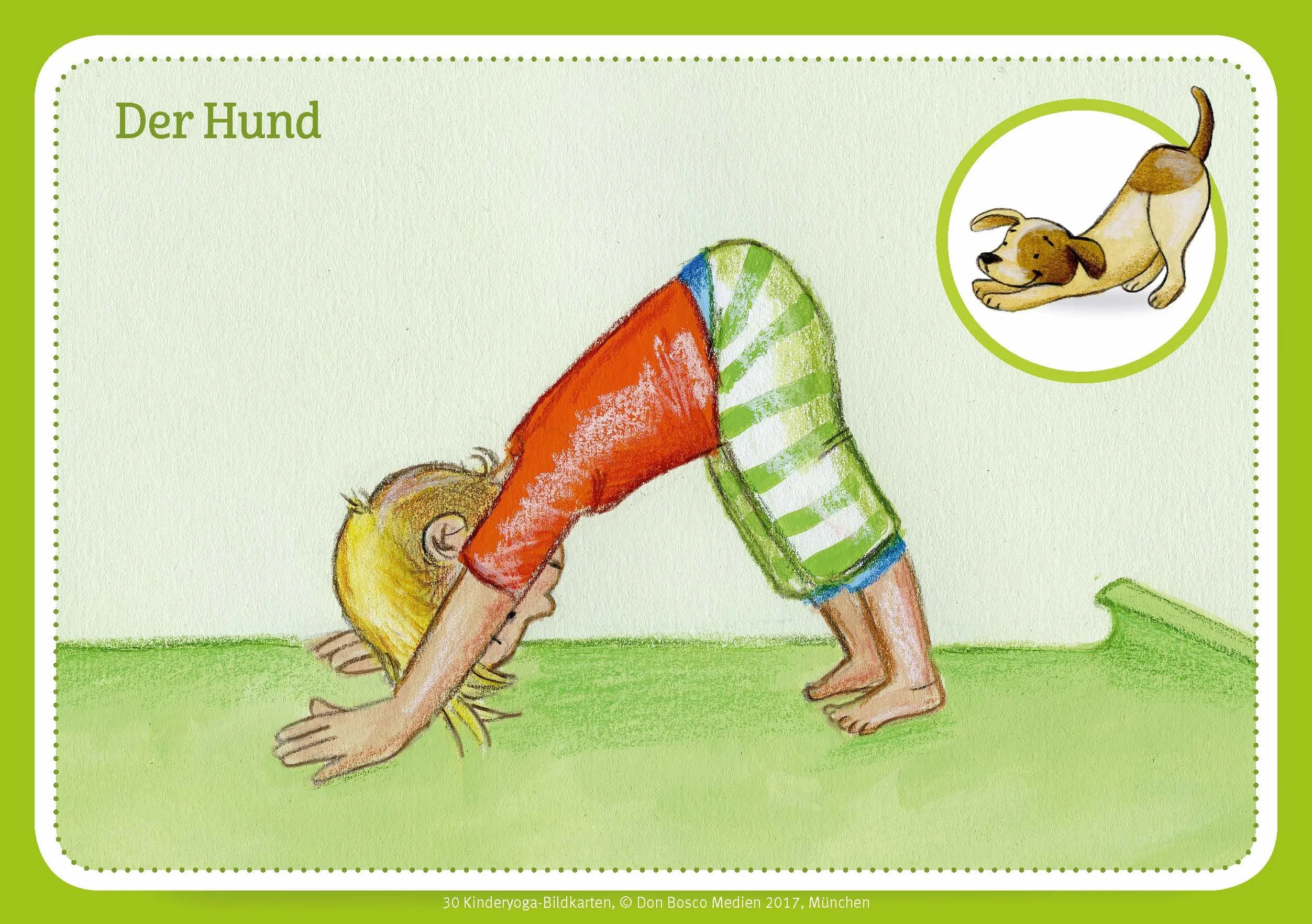 30 Kinderyoga-Bildkarten: Übungen und Reime für kleine Yogis