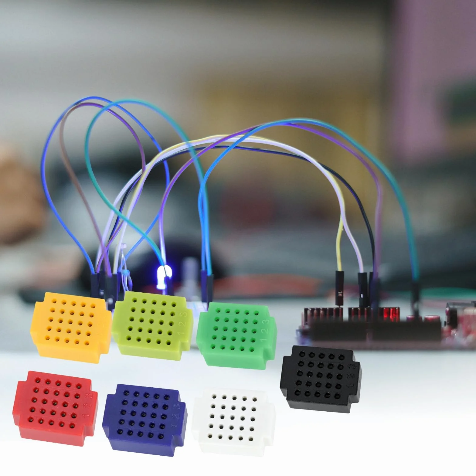 Mini Breadboard Solderless 25 Tie Points Prototyp PCB Bread Board Electronics Kit ZY-25 7 kolorów