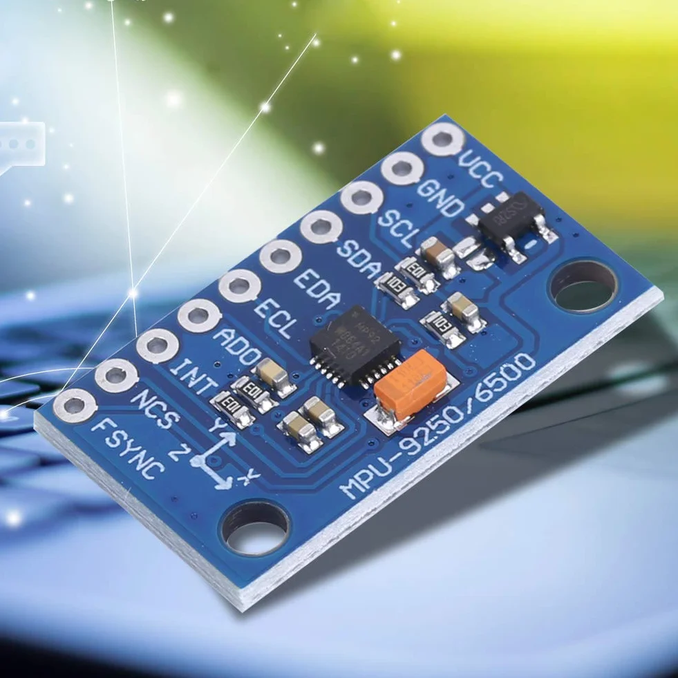 NIKOU MPU-9250 moduł żyroskopowy, 9-osiowy-16-bitowy czujnik przyspieszenia 3~5V