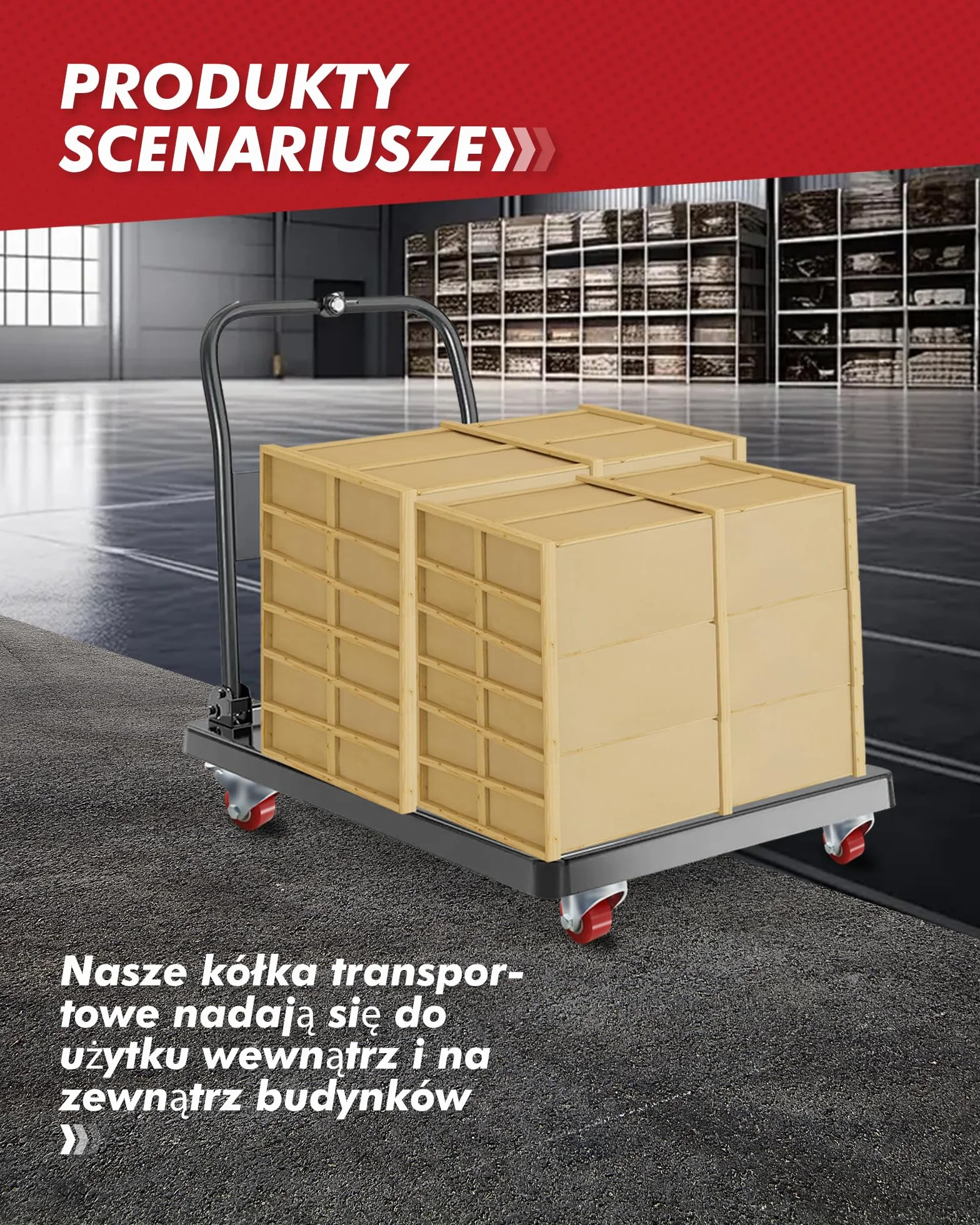 4 rolki przemysłowe, 50 mm, kółka do dużych obciążeń, 1000 kg, ciche kółka skrętne z płytą PU, kółka skrętne z hamulcem, stalowy pałąk, do transportu fabrycznego, tramwaju, stołu warsztatowego (2 cale