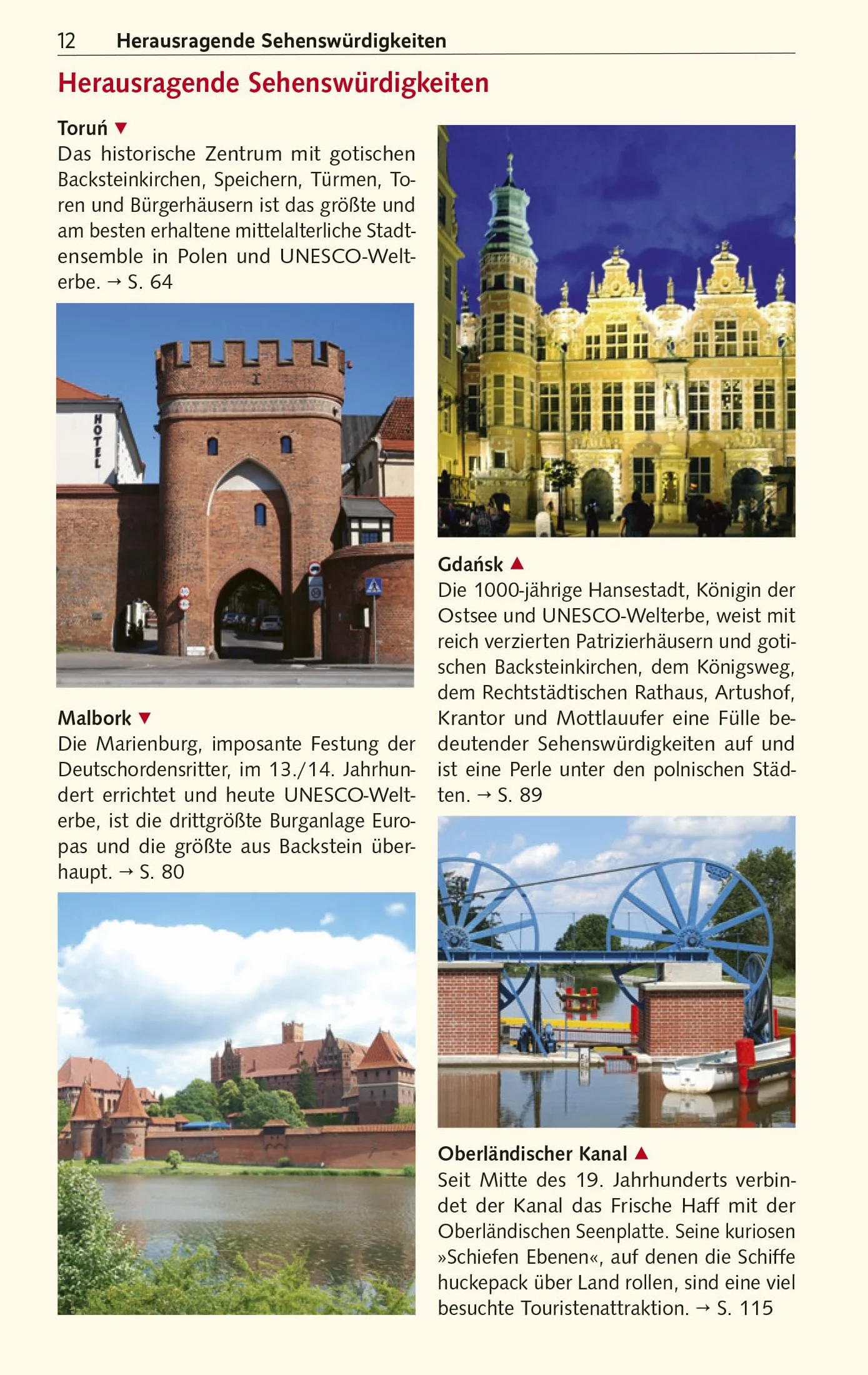 TRESCHER Reiseführer Masuren: Marienburg, Danzig, Thorn