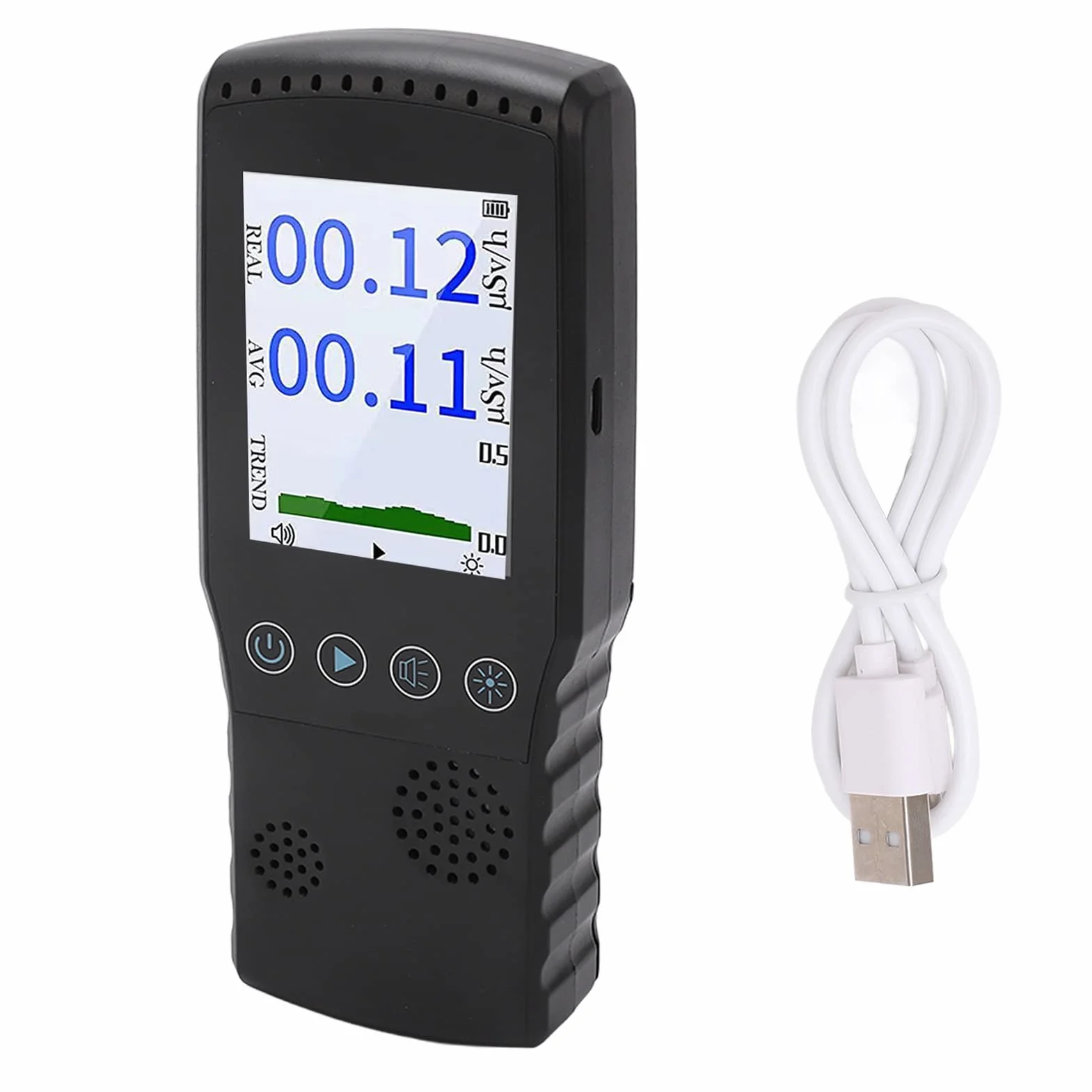 Ręczny Detektor Promieniowania Jądrowego Licznik Geigera 2500mAh USB LCD