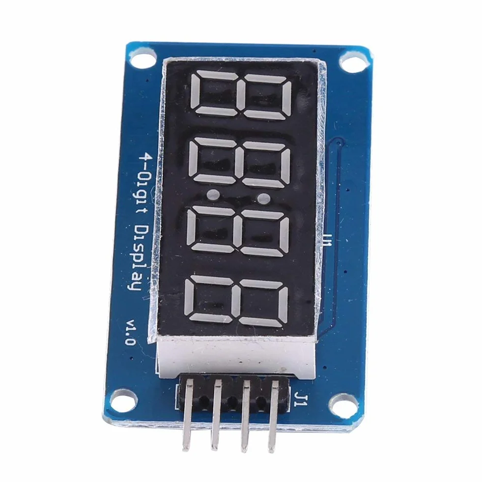 4 szt. 0,36 cala 3,3 ~ 5,5 V LED 4 Digit 7-segmentowy wyświetlacz, regulowana jasność, moduł z wyświetlaczem zegara do czerwonego światła