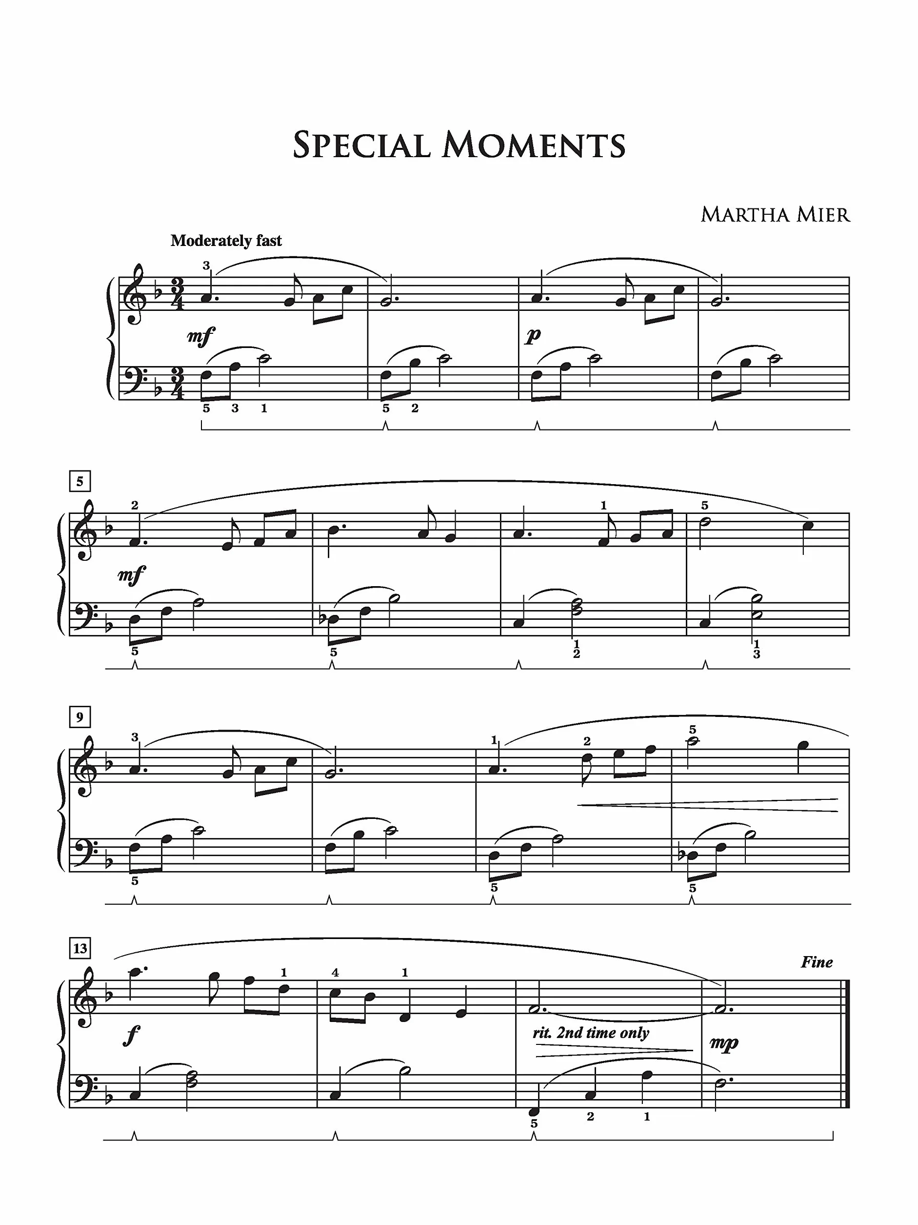 Martha Romantic Sketches Piano Book 1: 12 Delightful Solos for Early Intermediate Pianist