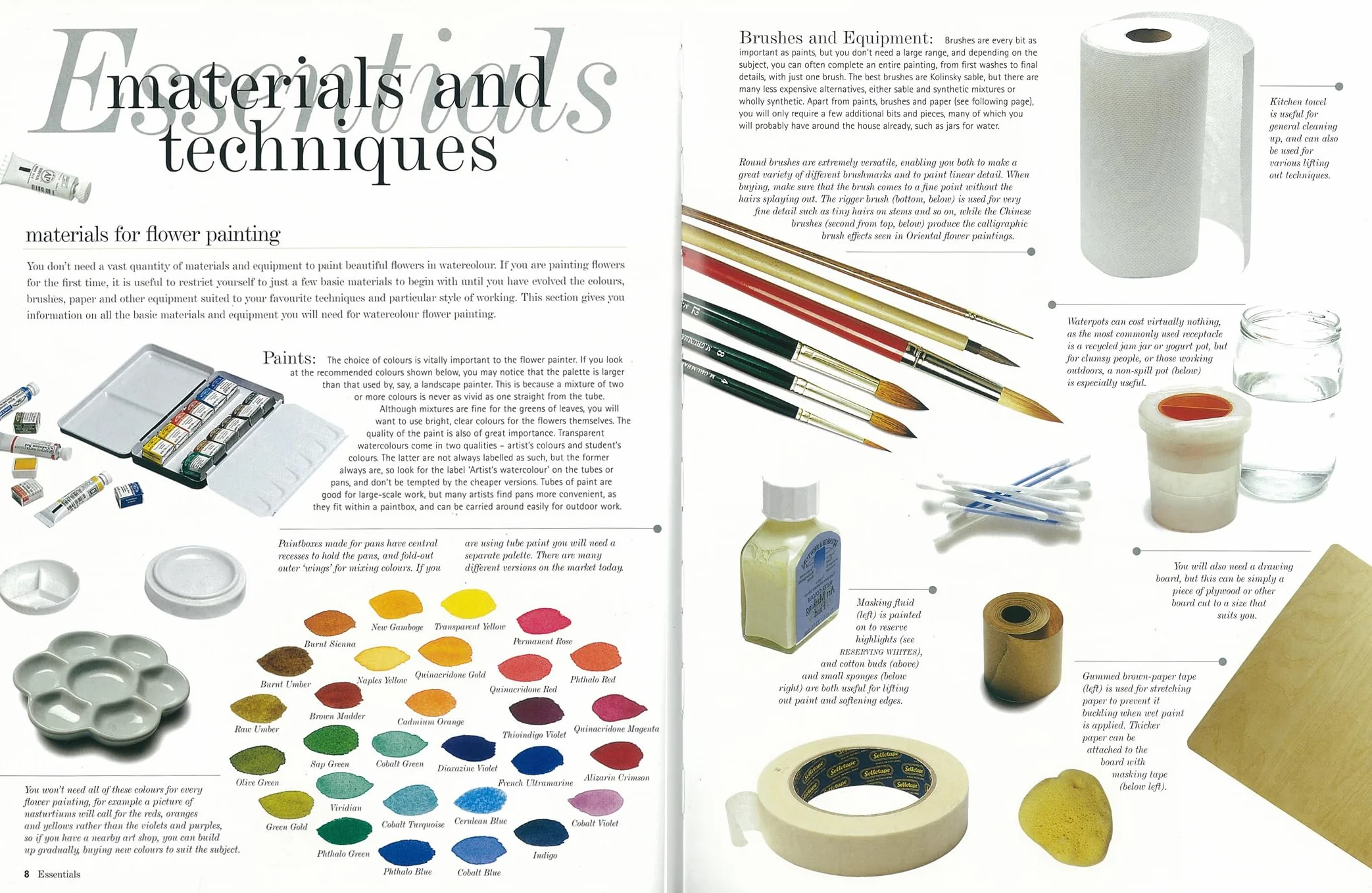 Kew Watercolour Flower Painter's A to Z: Illustrated Directory of Techniques for Painting 50 Popular Flowers