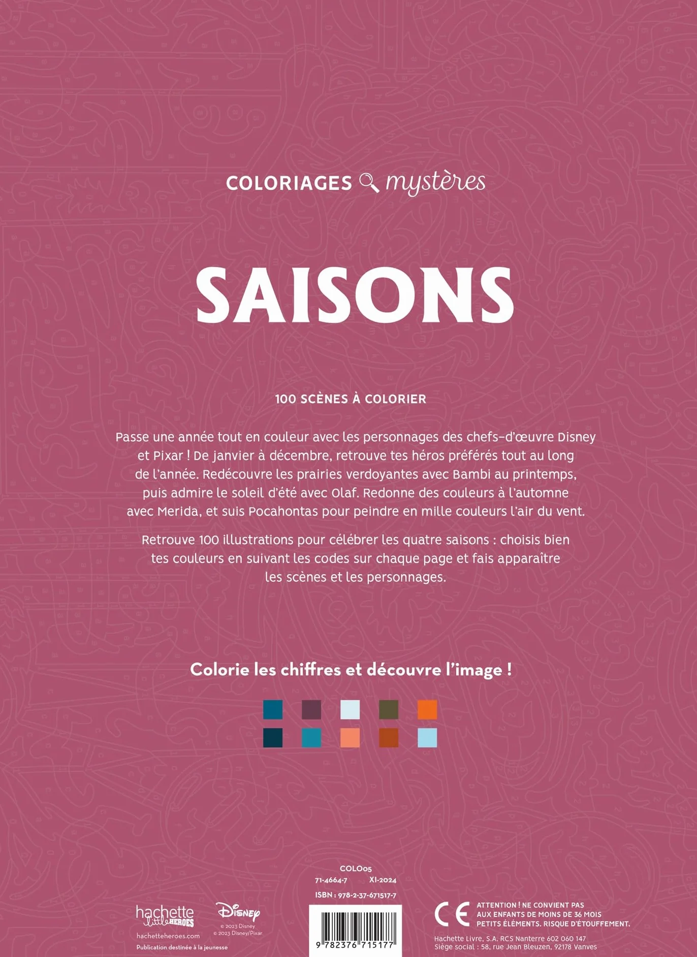 Coloriages mystères Disney Saisons