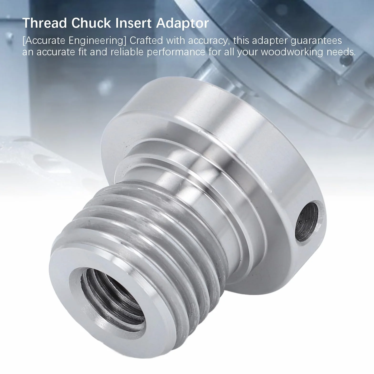Adapter wrzeciona tokarki, gwint zewnętrzny 33 mm, gwint wewnętrzny 18 mm, adapter do wkładki, obróbka drewna