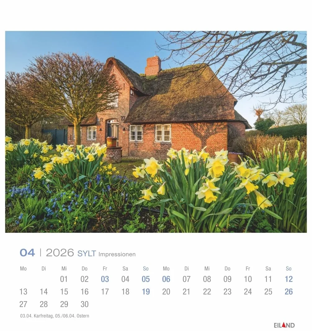 Sylt Impressionen Postkartenkalender 2026: Die schönsten Seiten der Insel, Fotokalender mit monatlichen Postkarten