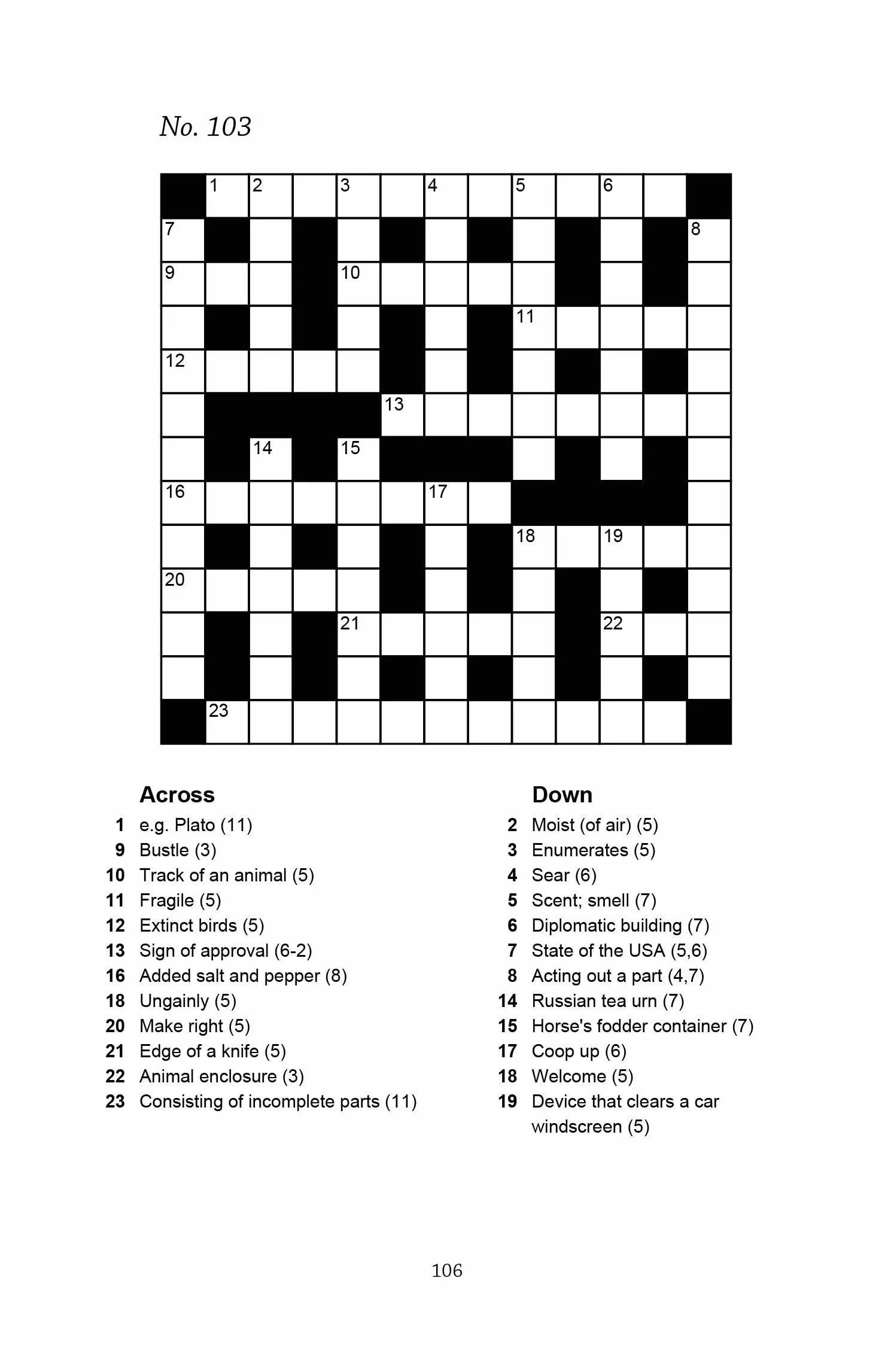 Big Book of Quick Crosswords Book 1: A Bumper Crossword Book for Adults Containing 300 Puzzles