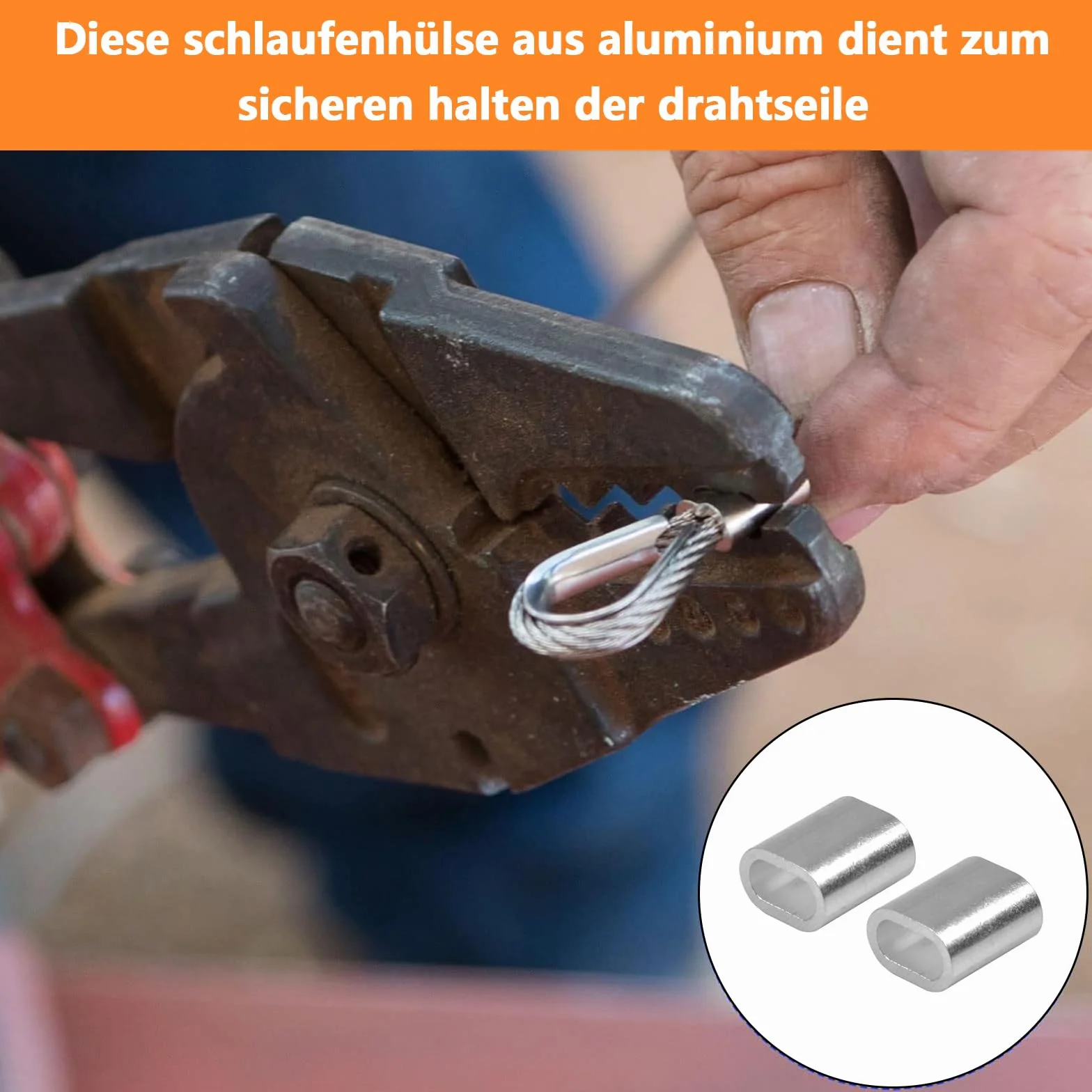 Aluminiowe zaciski zaciskowe 3 mm, 120 sztuk aluminiowych tulejek zaciskowych, zaciski zaciskowe aluminiowe zaciski do liny drucianej, tuleje zaciskowe, tuleje metalowe, zaciski aluminiowe zaciskowe,