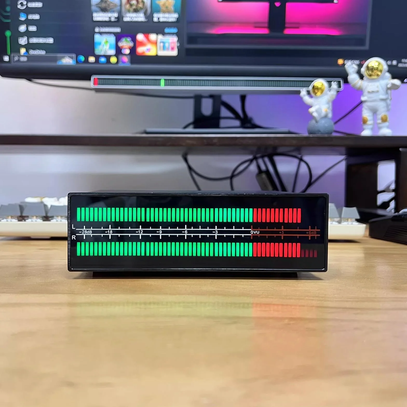 Analizator widma audio LED 8 efektów wyświetlania PPM/VU konwerter audio rozdzielacz