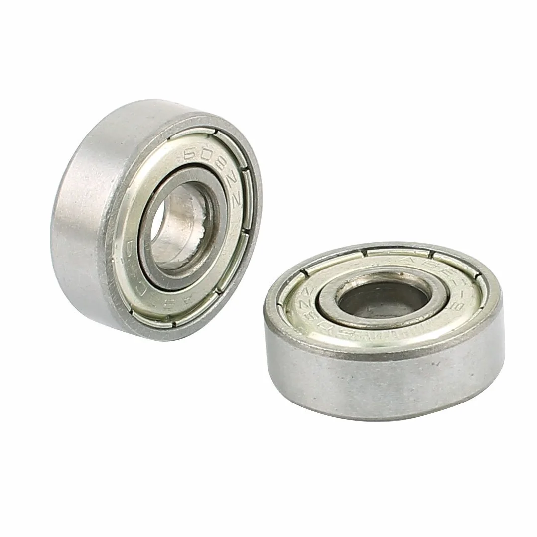 DollaTek 10 szt. 608ZZ podwójne metalowe os?ony ?o?yska kulkowe zwyk?e 8 x 22 x 7 mm