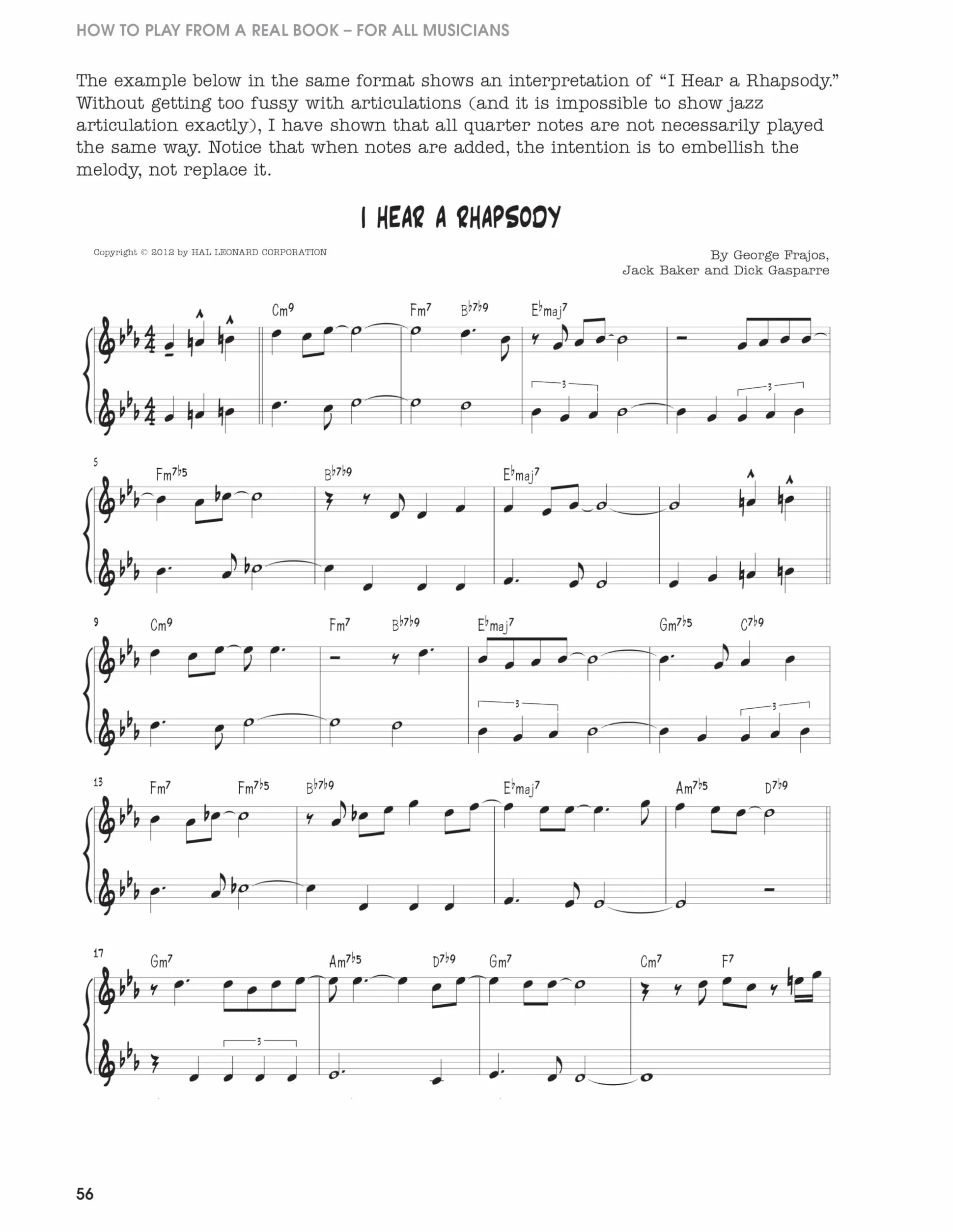 Robert rawlins : how to play from a real book - tous les instruments: For All Musicians