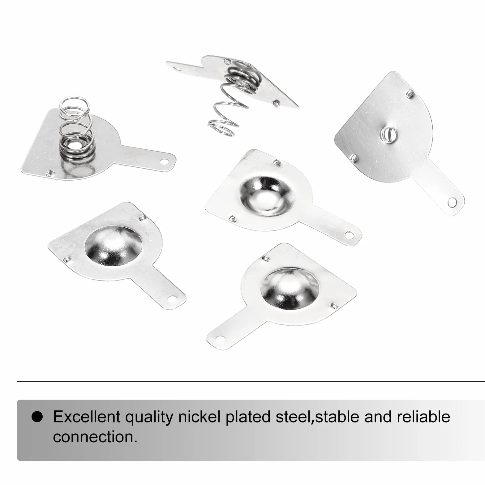 QUARKZMAN 20 sztuk baterii 18650 sprężyna kontaktowa niklowana płyta 18,5 mm x 16 mm plus do minus konwersja sprężyna zamienna do montażu PCB i uchwytu baterii