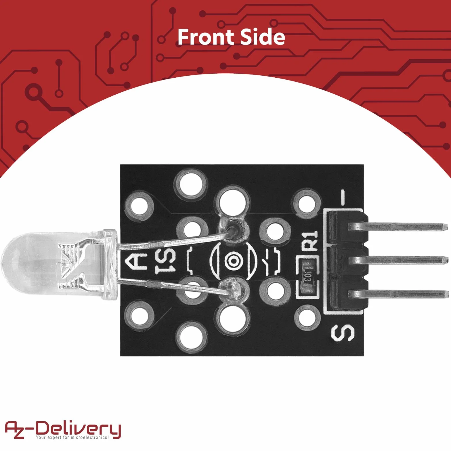 AZDelivery KY-005 IR Moduł nadajnika podczerwieni kompatybilny z Arduino Raspberry Pi