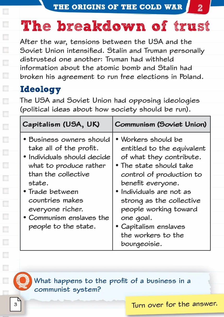 Revise Edexcel GCSE (9-1) History: Superpower Relations and the Cold War Revision Cards: with free online Revision Guide and Workbook