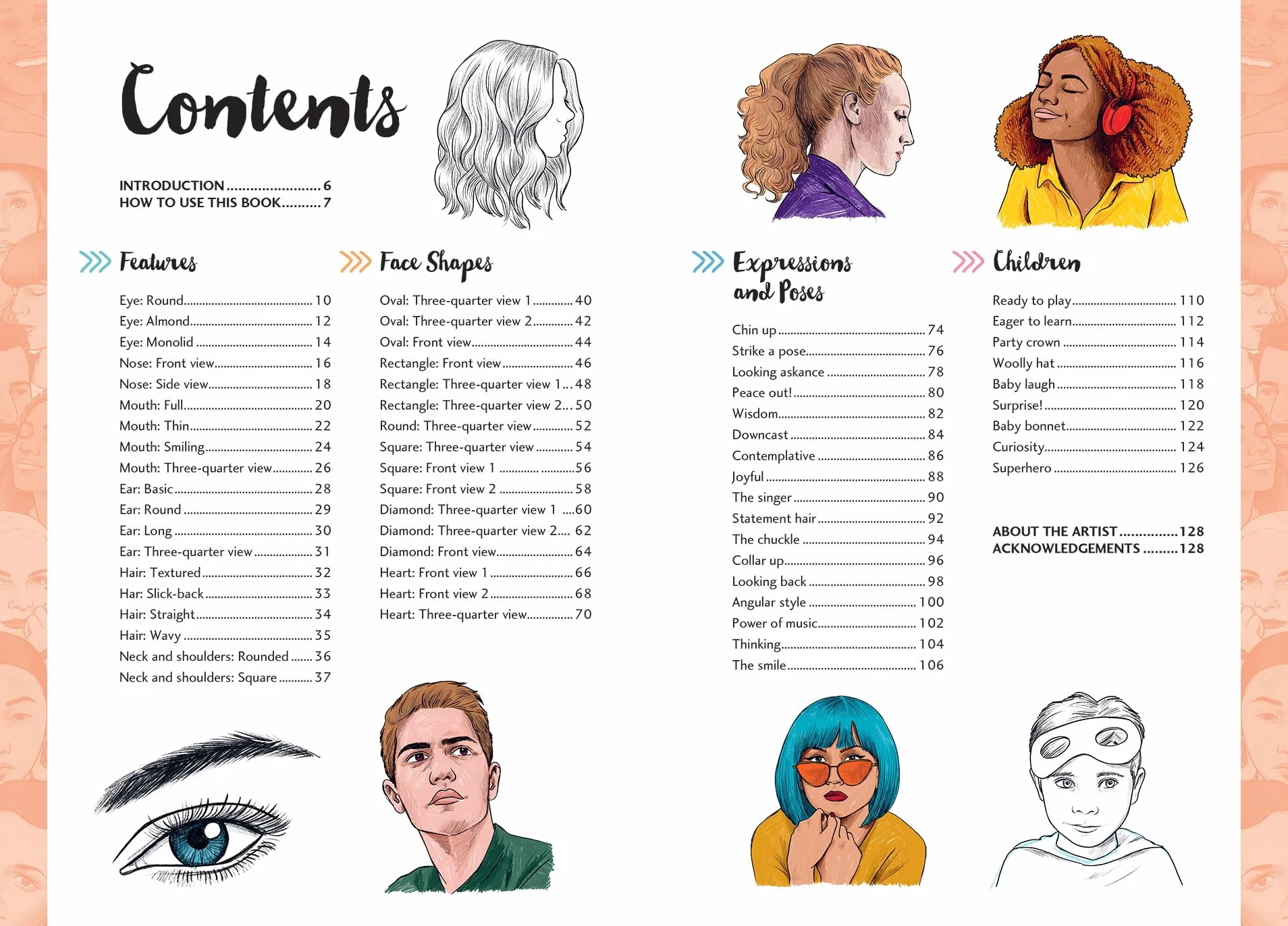 10 Step Drawing: Faces: Draw Over 50 Fabulous Faces in 10 Easy Steps
