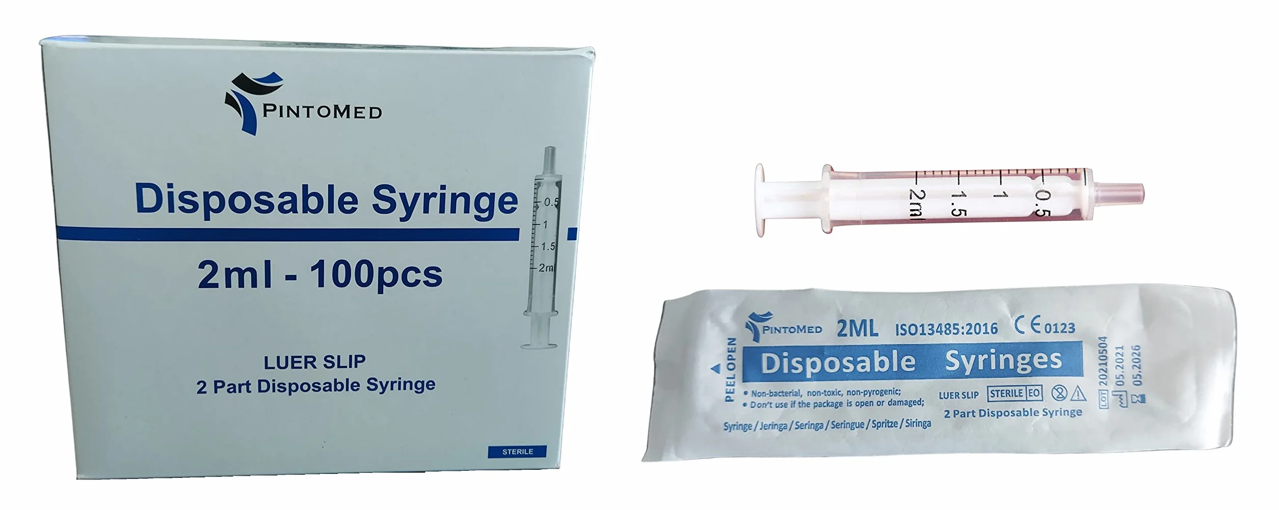 Strzykawka bez igły stożek Luer mimośrodowy 20 ml 10 ml 5 ml 2 ml opakowanie 50 sztuk 100 sztuk