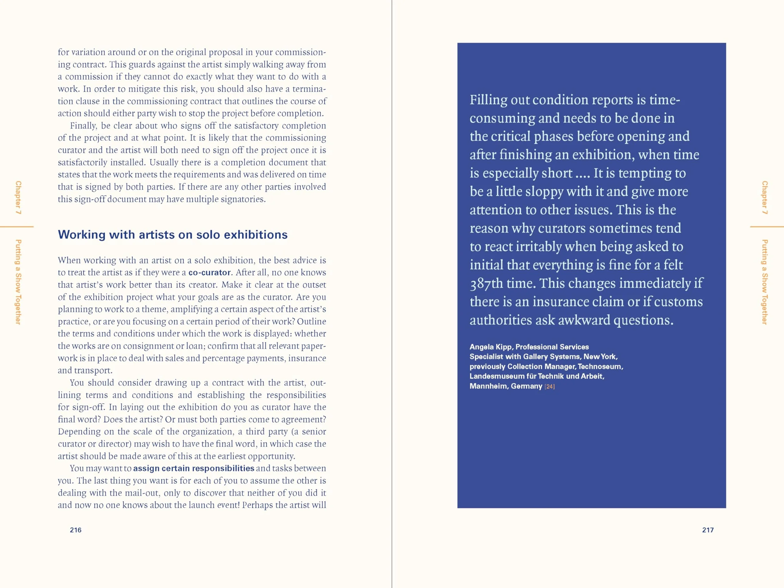 The Curator's Handbook (new edition) /anglais: Museums, Commercial Galleries, Independent Spaces