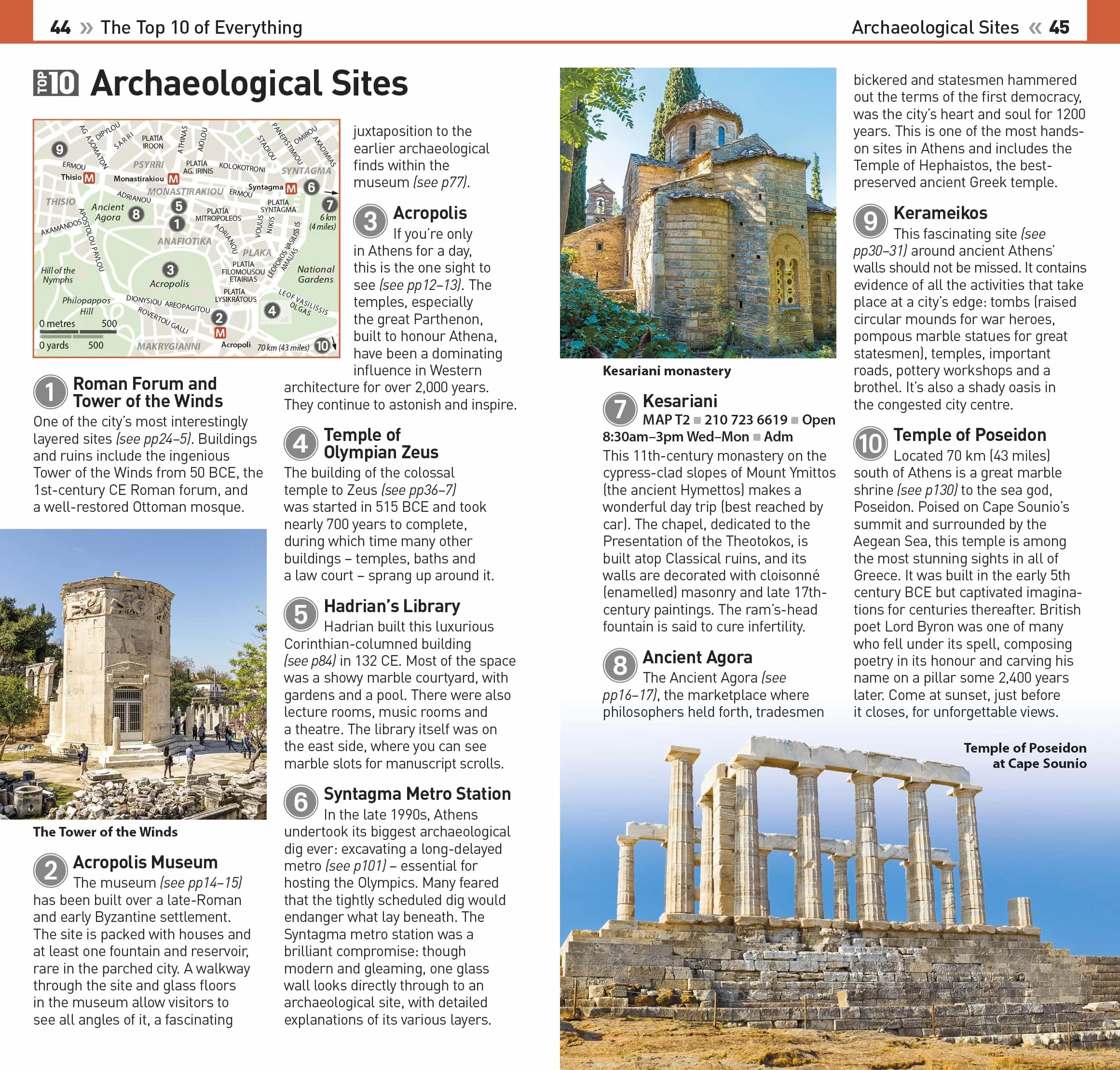 DK Top 10 Athens: Top 10 Lists with All-Weather Folded Map
