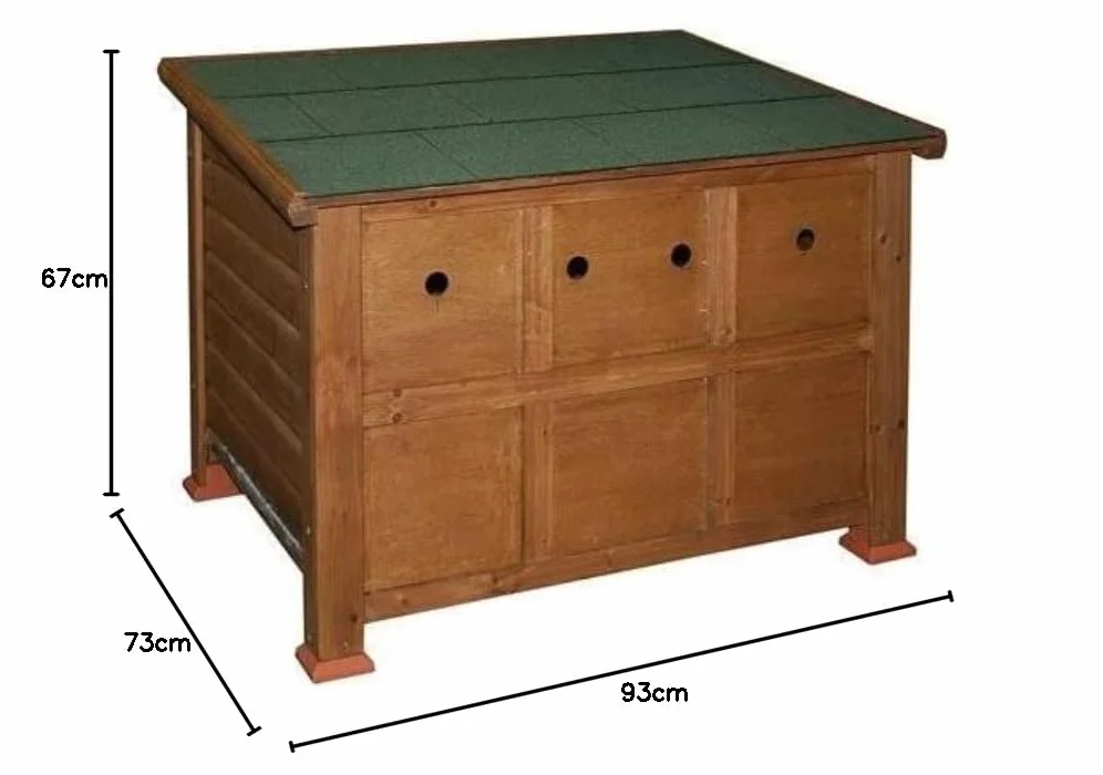 Kerbl Hobbyfarming Duck Town Kurnik, Brązowy/Zielony, 93 x 73 x 67 cm